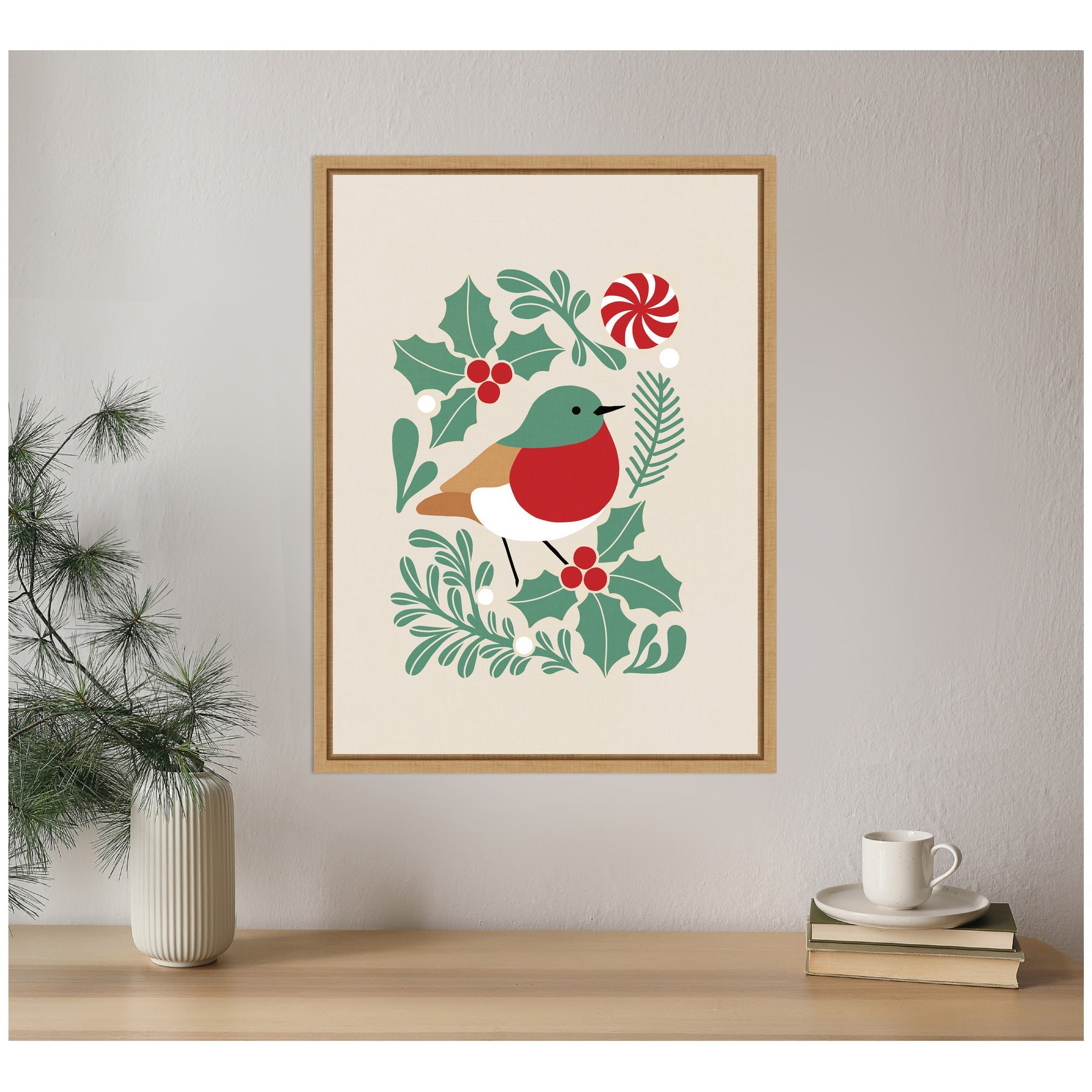 Sylvie Framed Canvas Christmas Icons Prima Set 1 by Dominique Vari