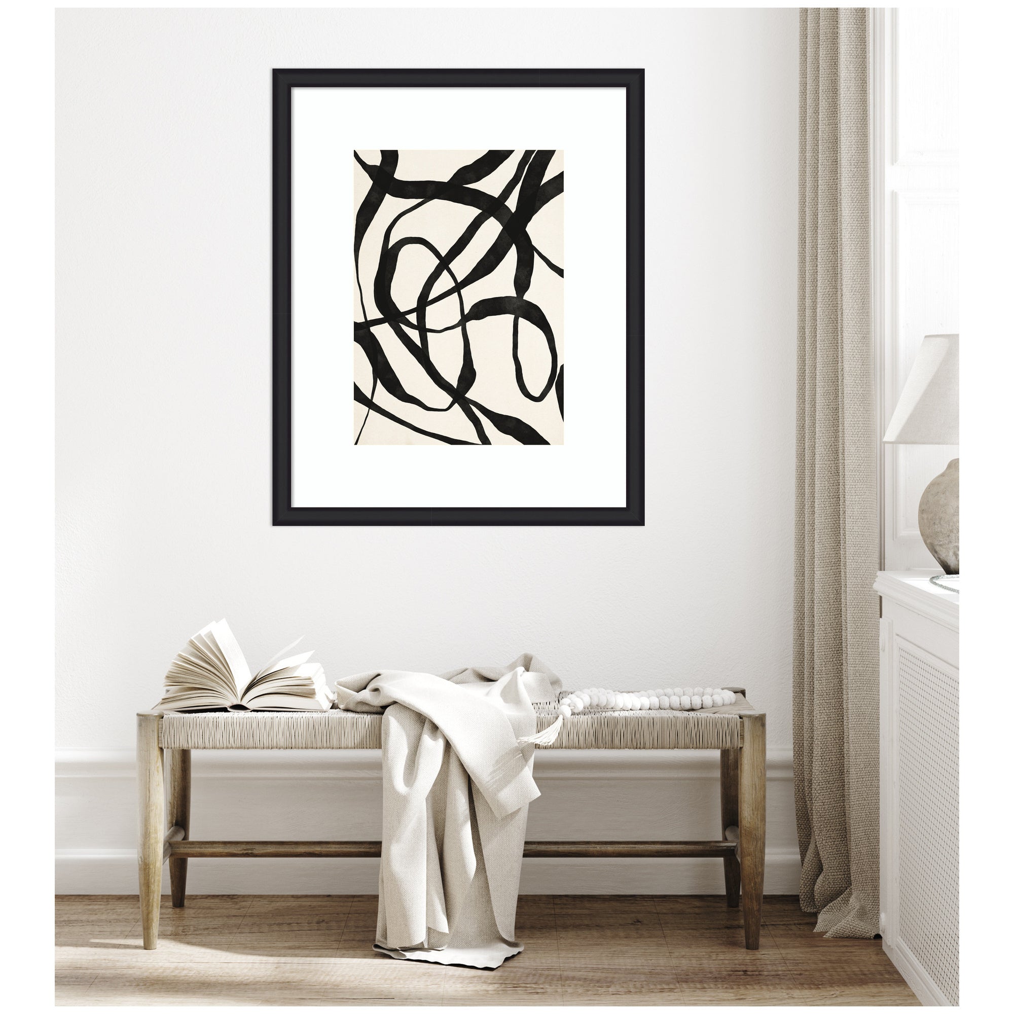 Framed Art Black Twist 4 by Alicia Bock