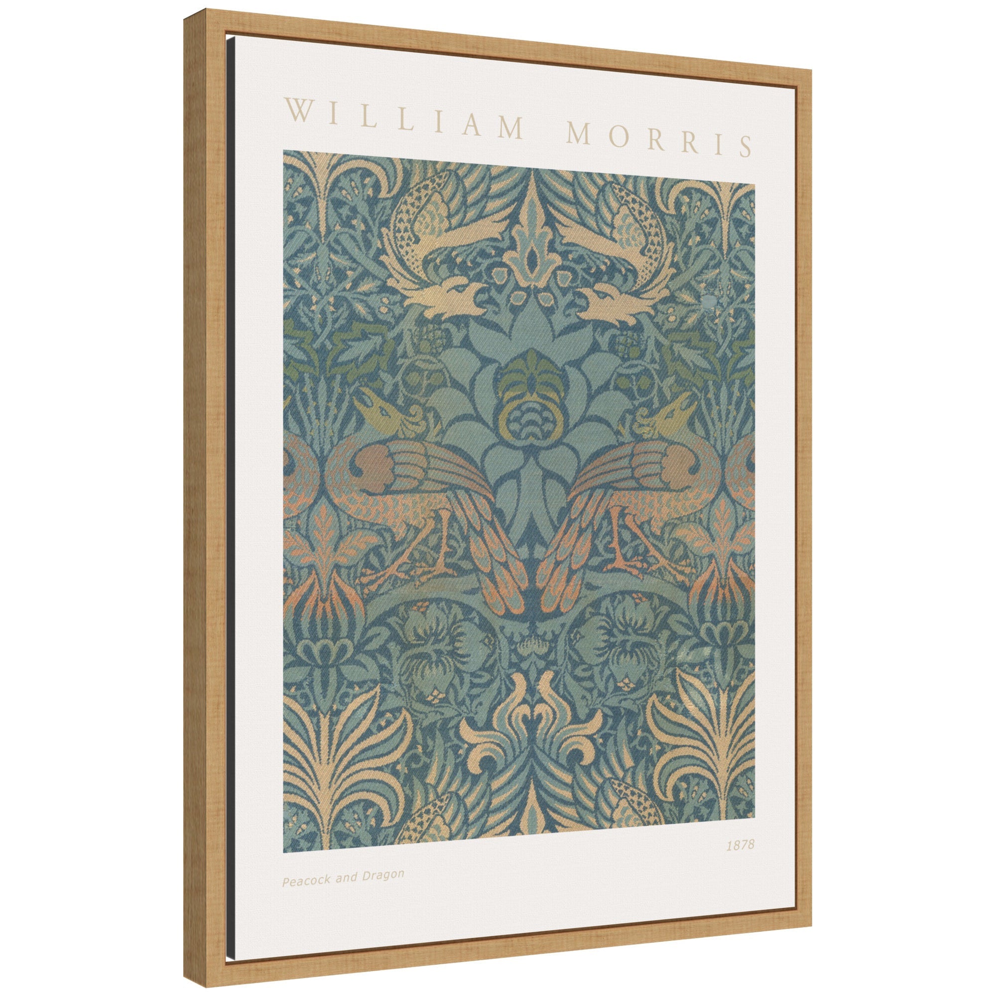 Sylvie Poster William Morris Peacock and Dragon 1878 Framed Canvas by The Art Institute of Chicago