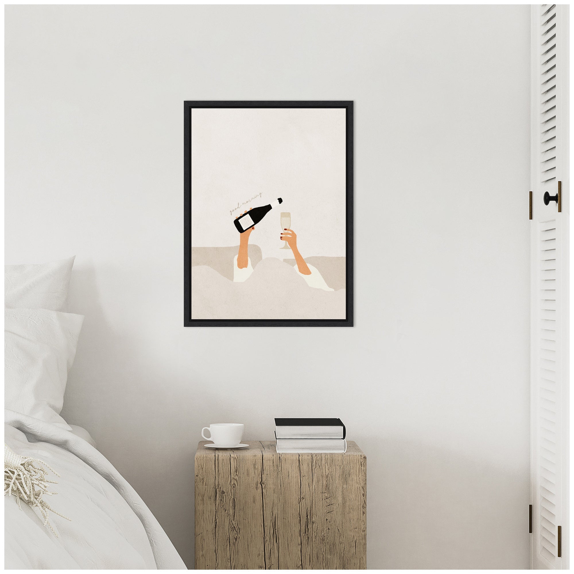 Sylvie Good Morning Art Print Framed Canvas by July Art Prints