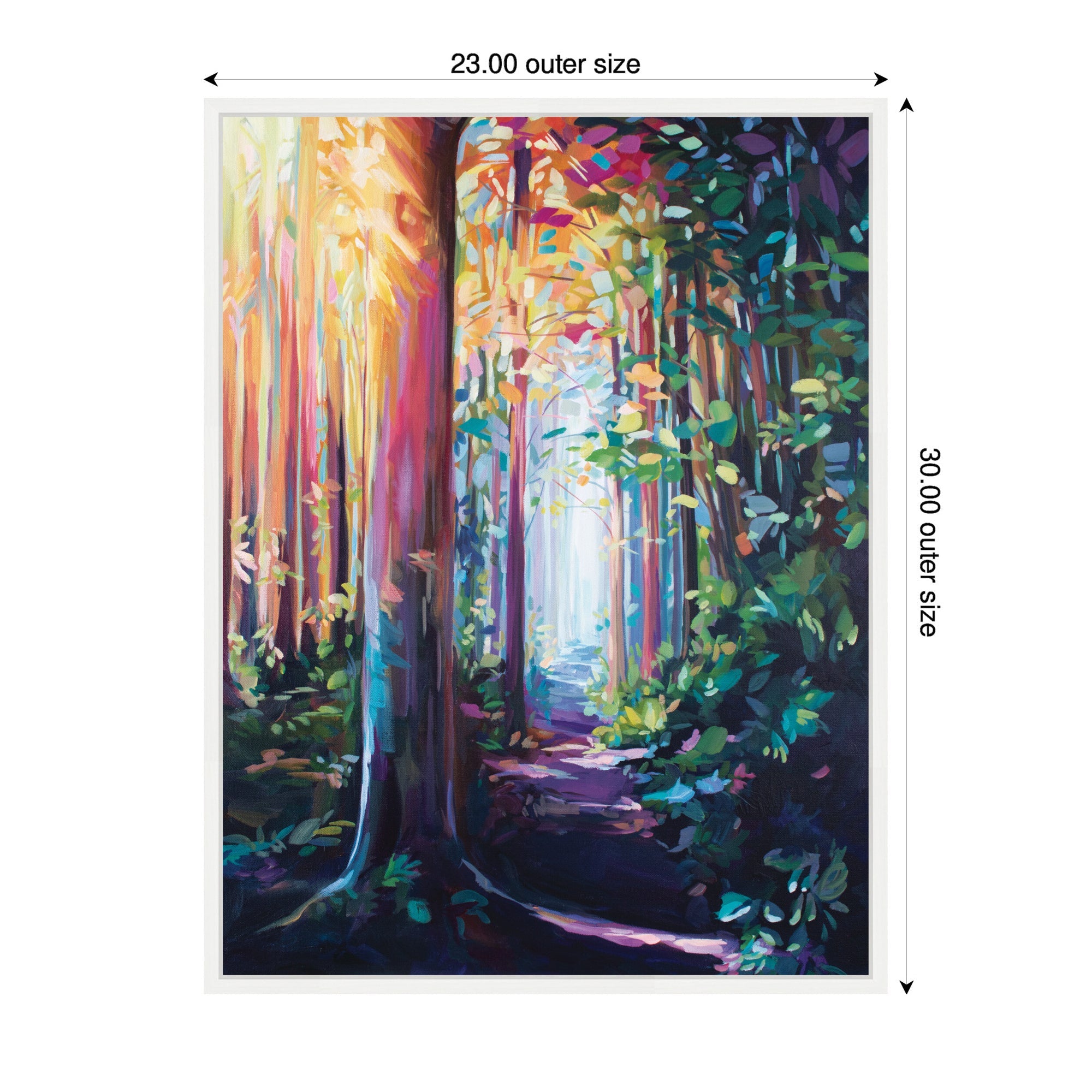 Sylvie Forest Path 2 Framed Canvas by Rachel Christopoulos