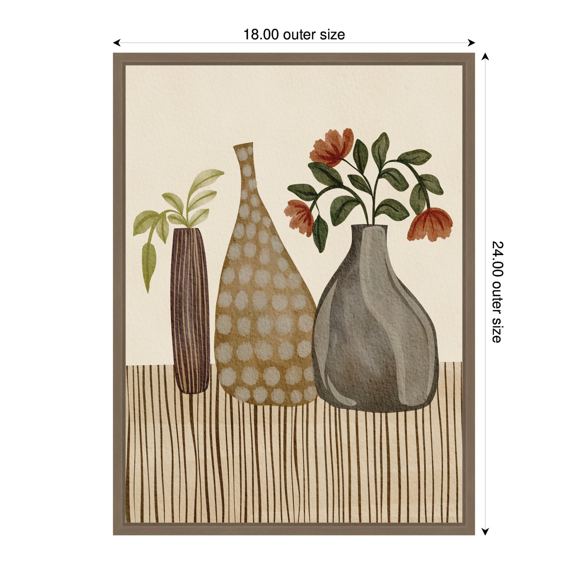 Rustic Stilllife l by Nikita Jariwala Framed Canvas Wall Art Print