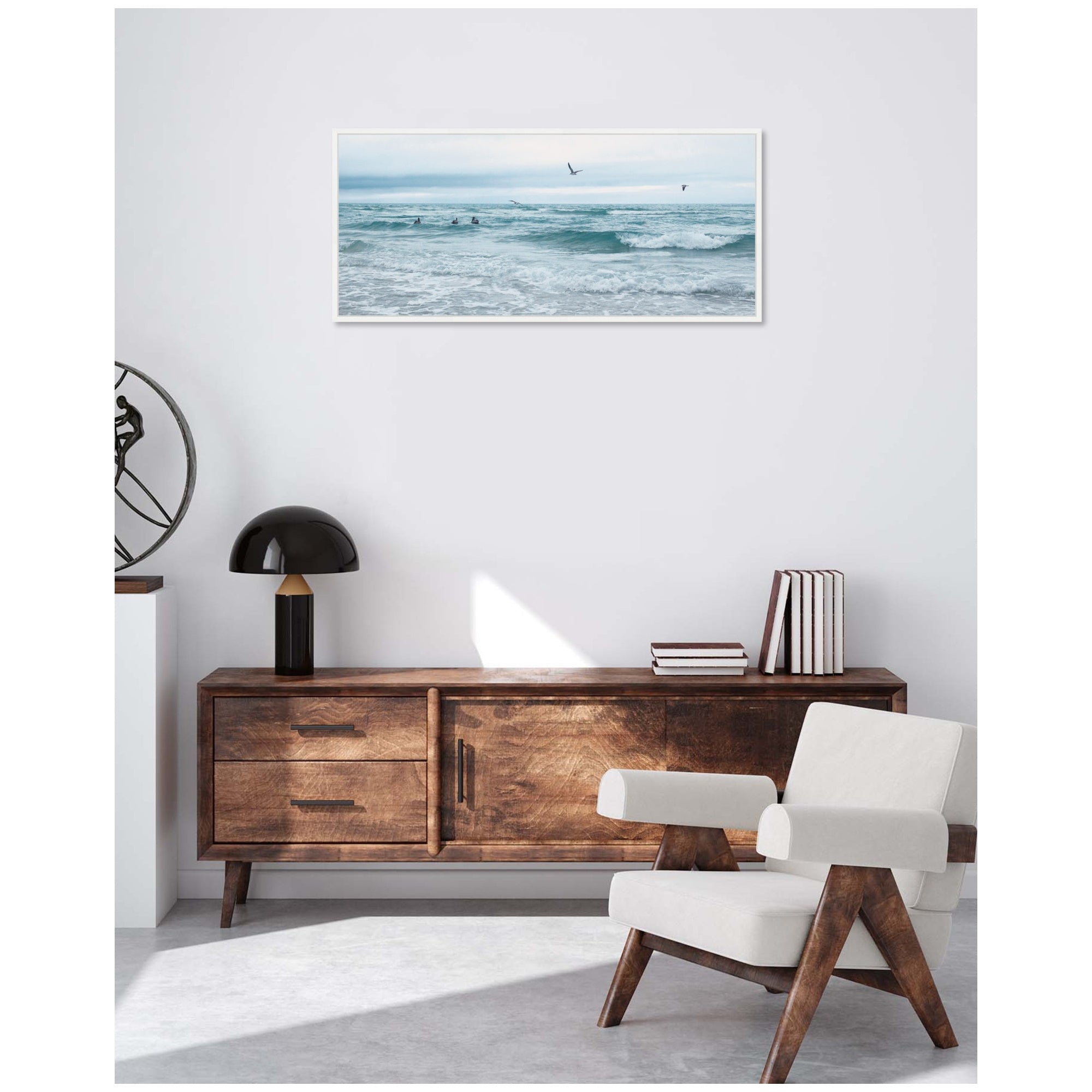 Ocean Swim Panel by Stephanie Klatt Framed Canvas Wall Art Print