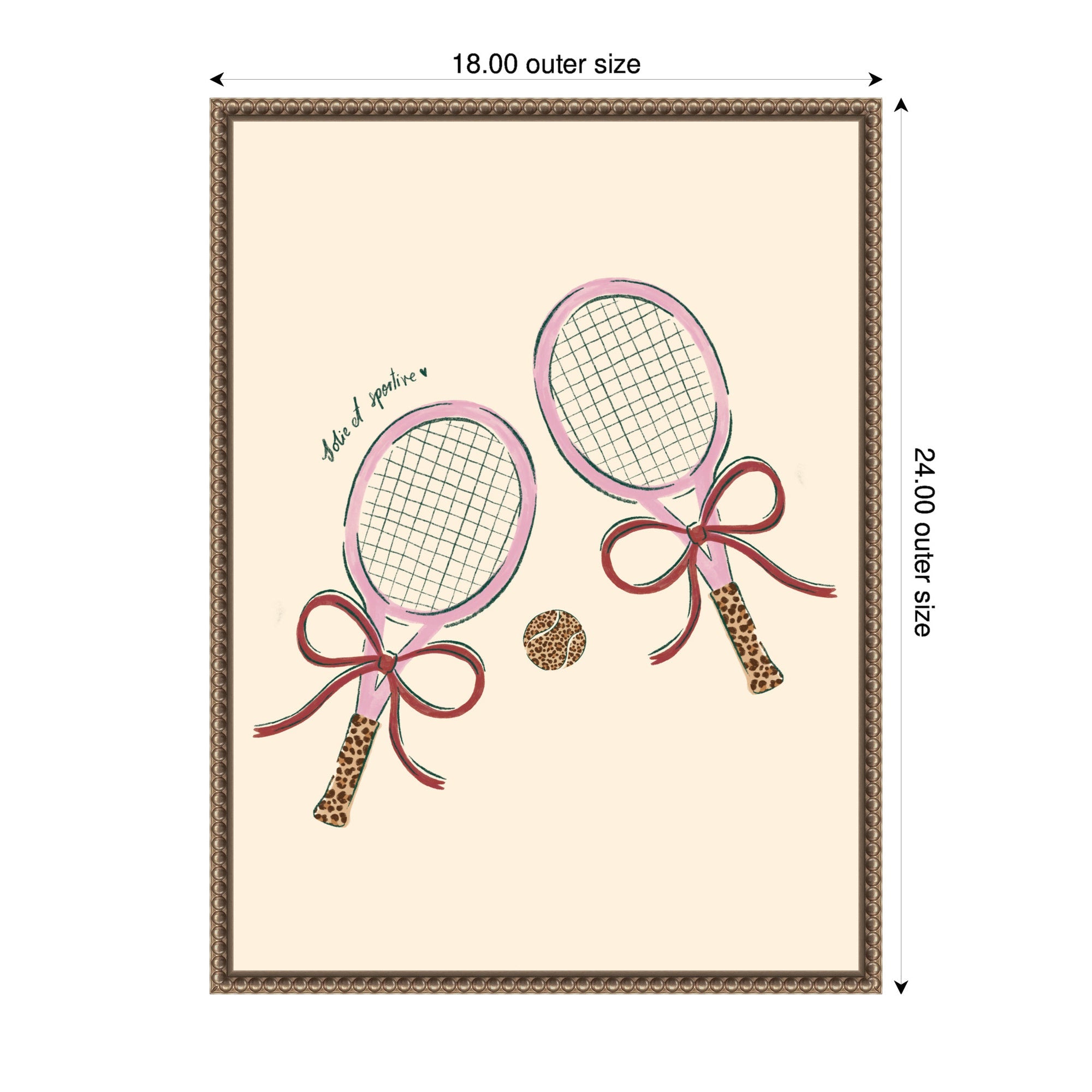 Tennis Club by Aislinn Simmonds Duchess Plum Framed Canvas Wall Art Print