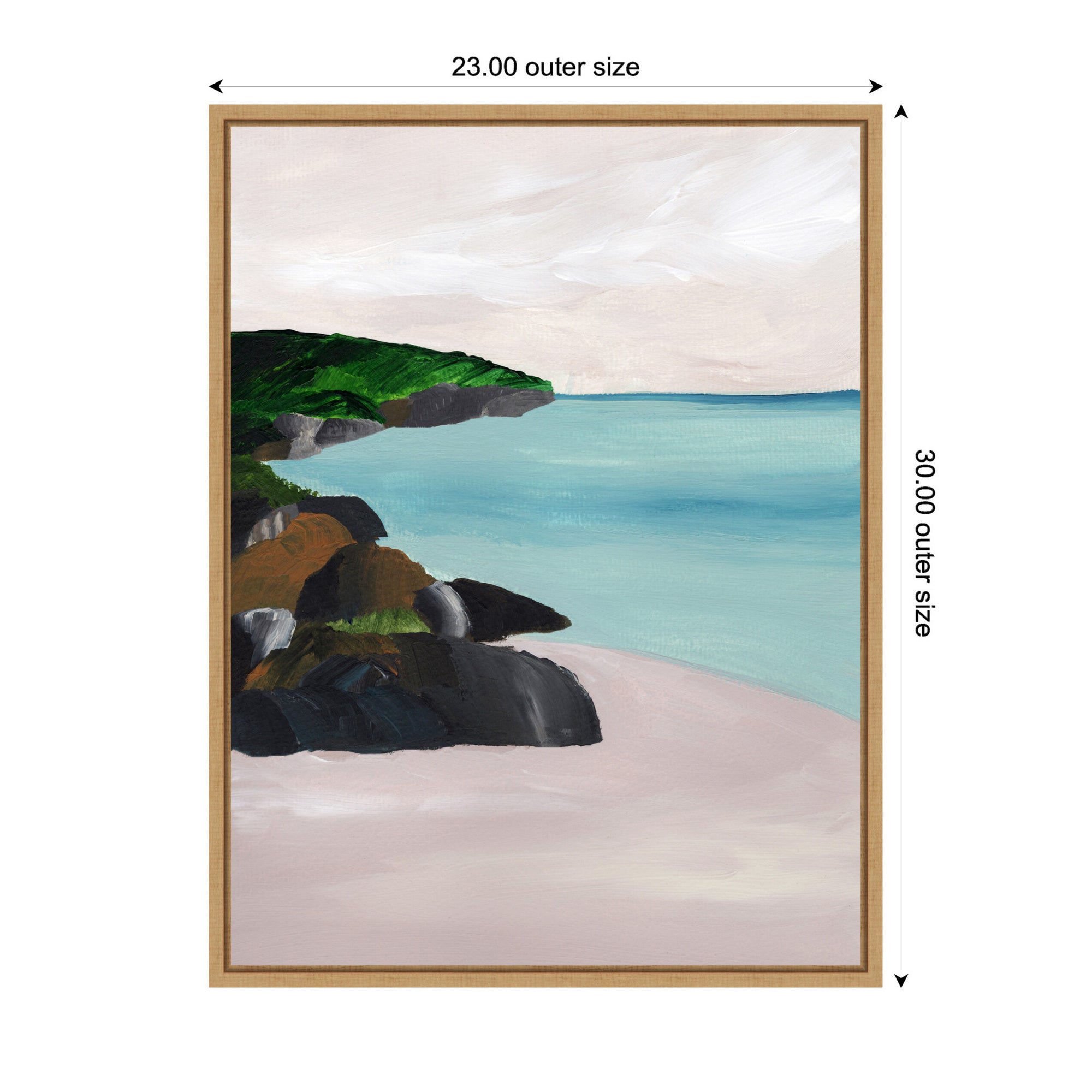 Sylvie Seascape Framed Canvas by Nikita Jariwala