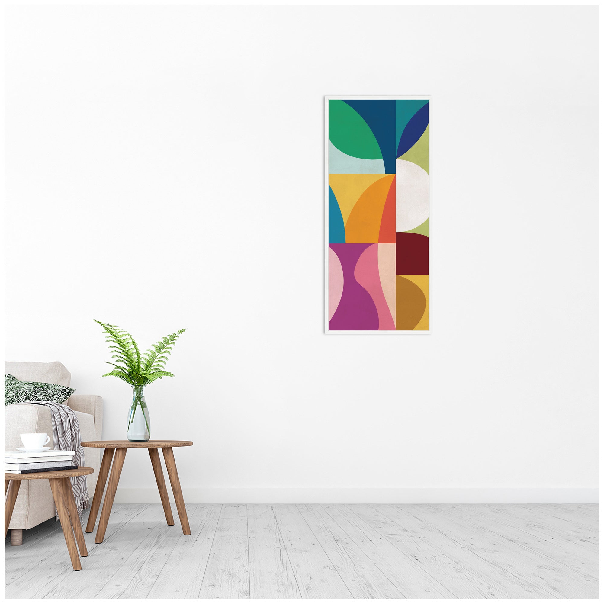 Abstract 01 Panel 1 by Rachel Lee Framed Canvas Wall Art Print