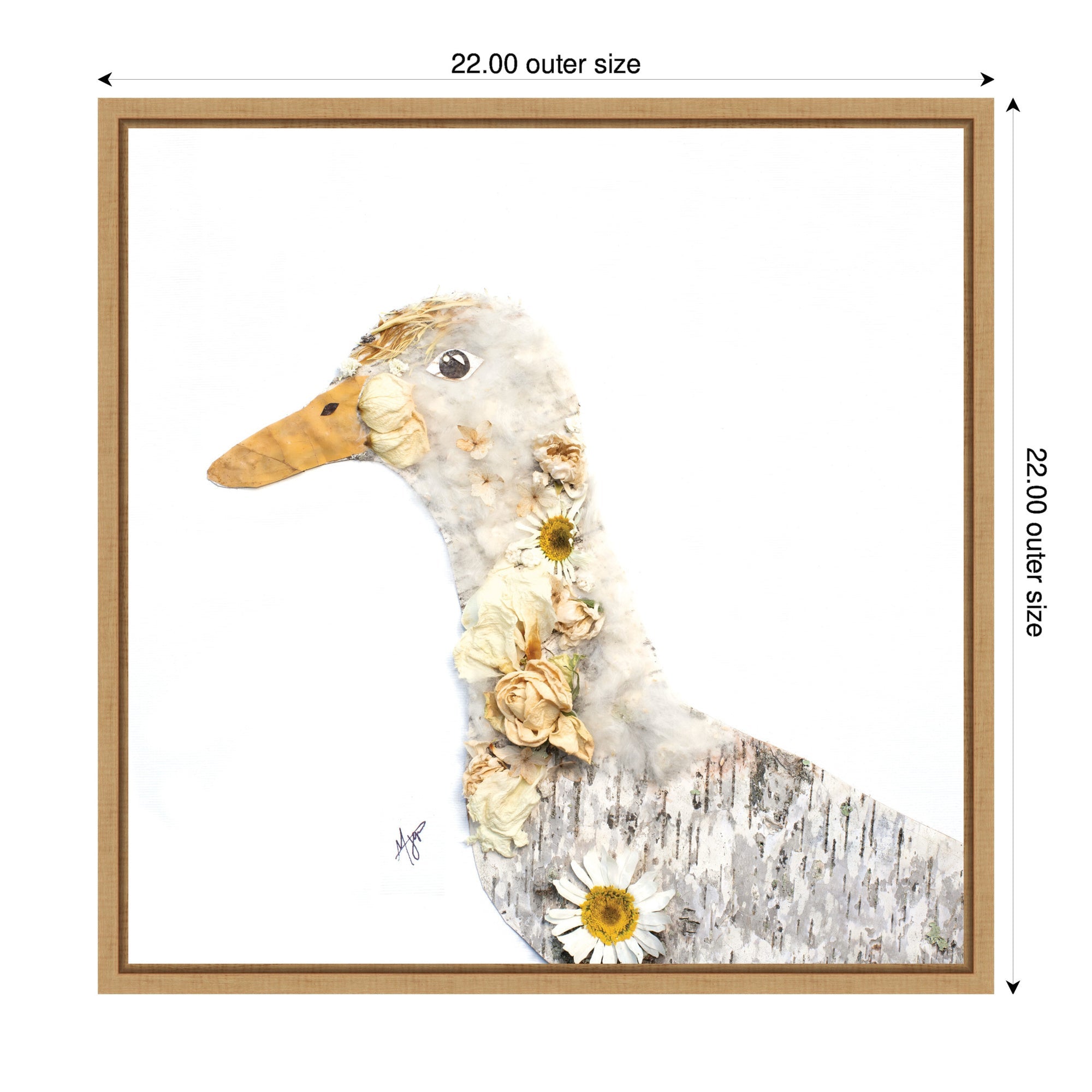 Duck No.
1 by Madeline Jeppesen Framed Canvas Wall Art Print