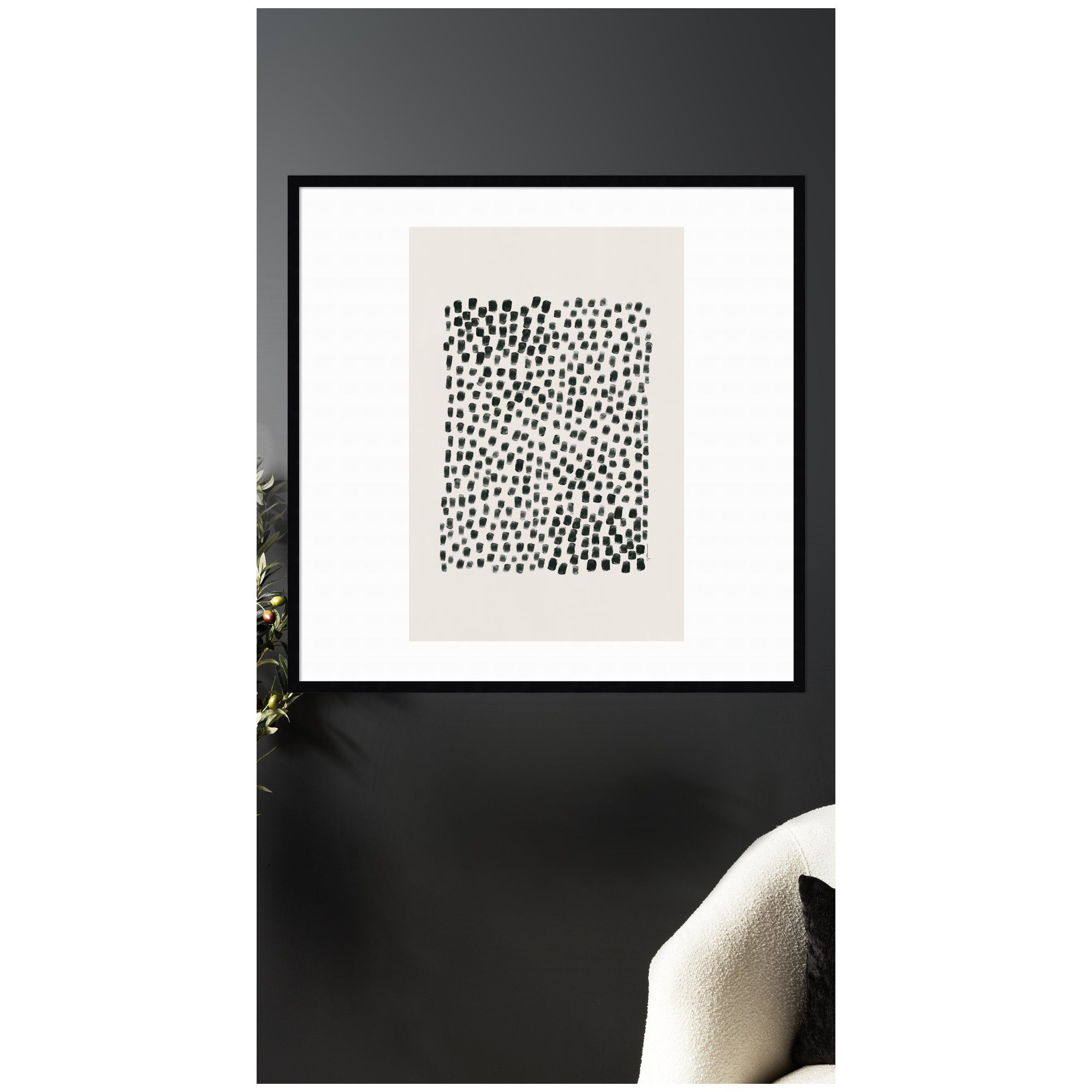 Abstract Black by Gabrielly Guedes Framed Wall Art Print