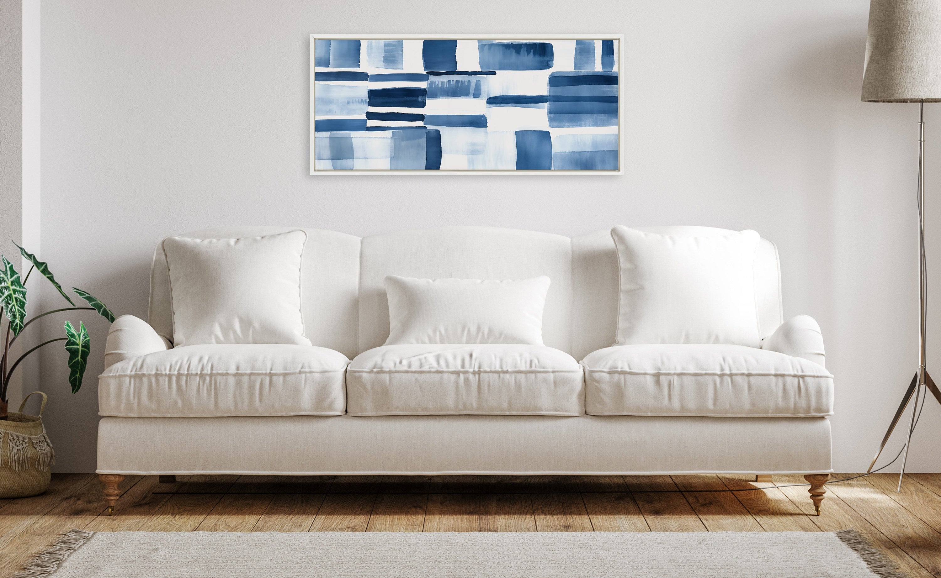 Sylvie Coastal Abstract Framed Canvas by Amy Lighthall