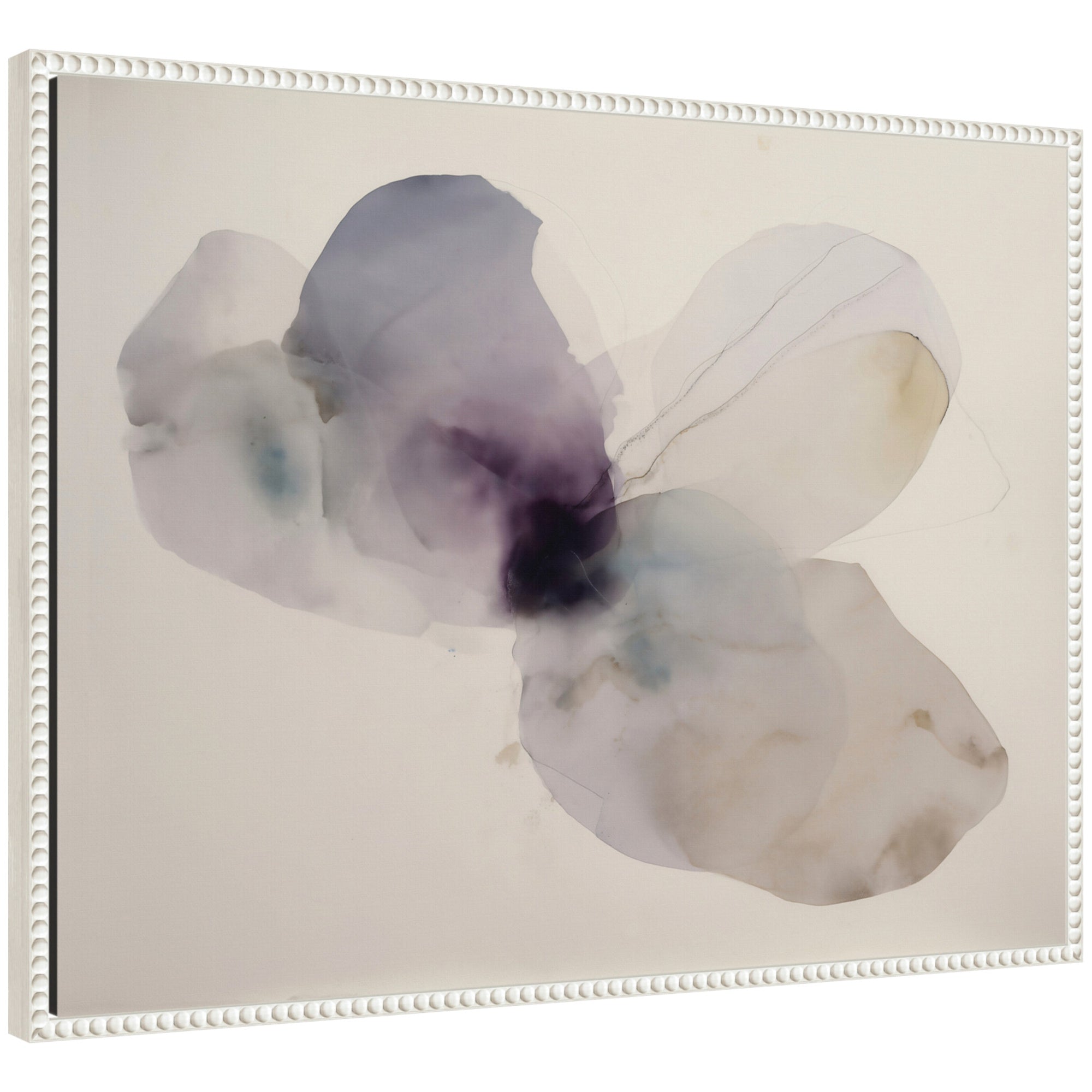 Quiet Calm II framed canvas print by Amy Lighthall in a beaded white frame