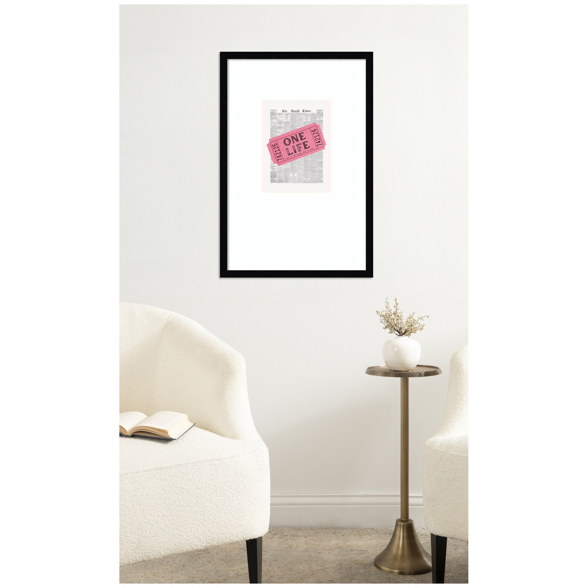 Ticket One Life by Honey Island Studio Framed Wall Art Print
