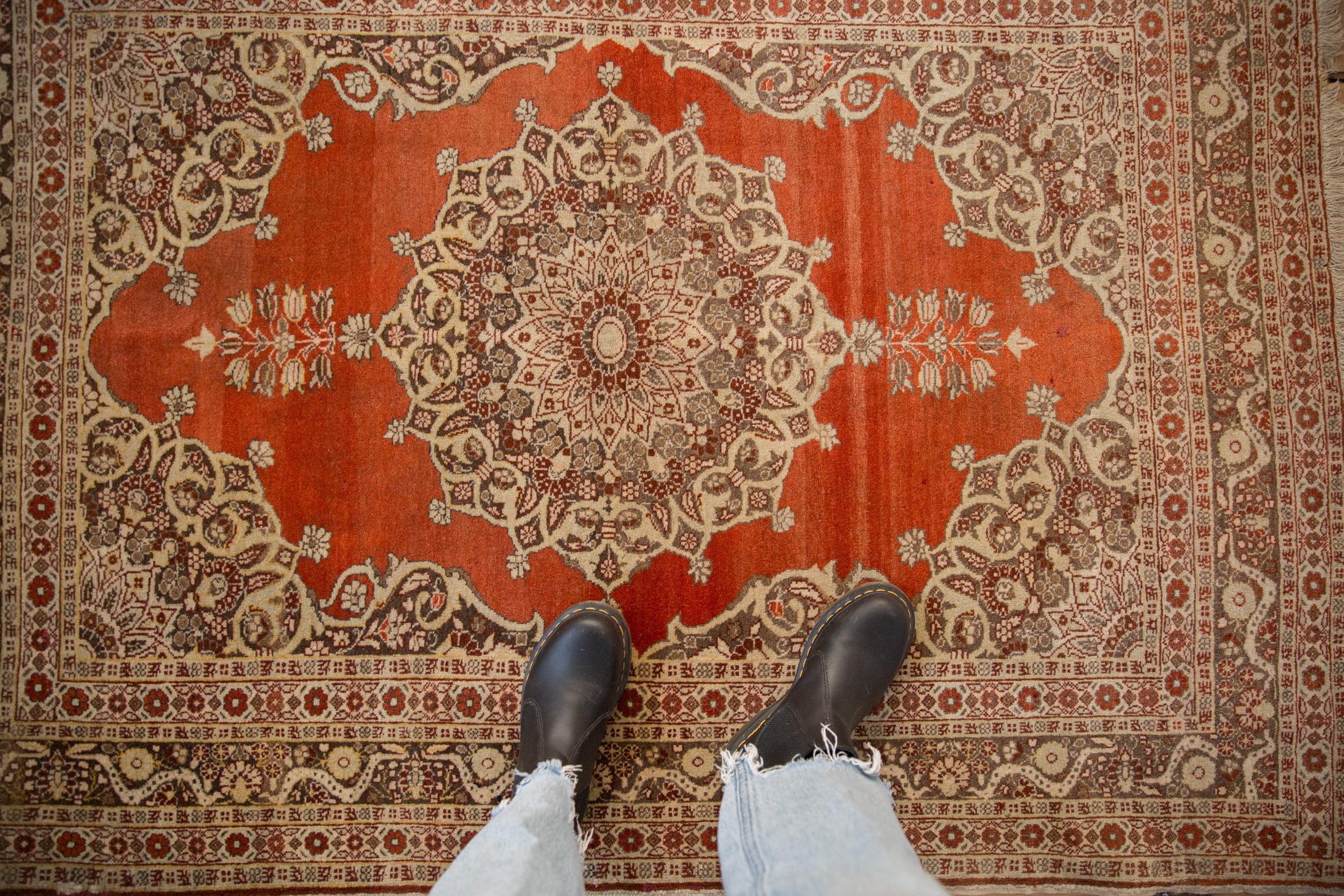 4x5.5 Antique Haji Jalili Tabriz Rug by Old New House® - product image 2 for Resin Society