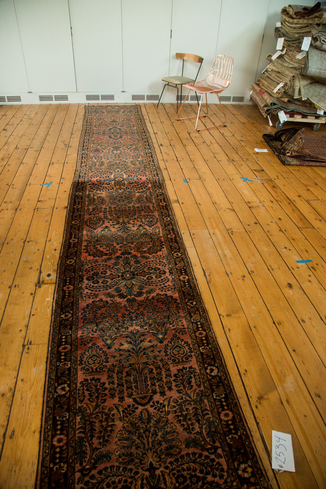 2.5x16.5 Vintage Lilihan Rug Runner by Old New House® - product image 3 for Resin Society