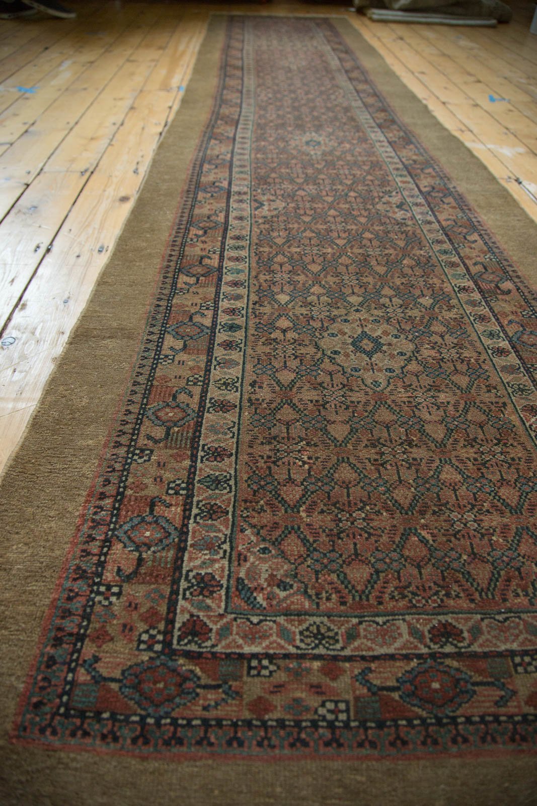3.5x13.5 Antique Camel Hair Serab Rug Runner by Old New House® - product image 3 for Resin Society