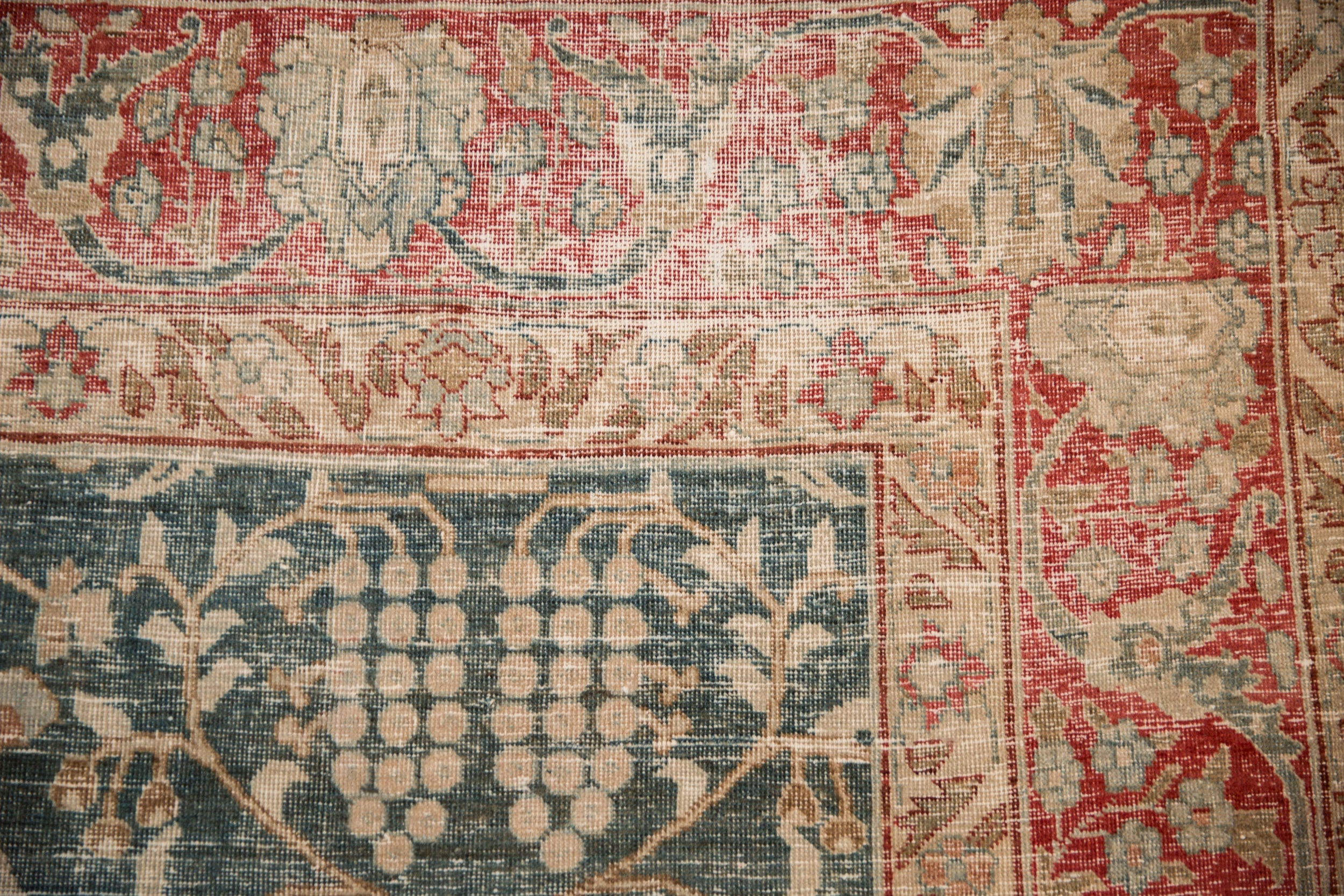 RESERVED 8x11.5 Vintage Distressed Tabriz Carpet