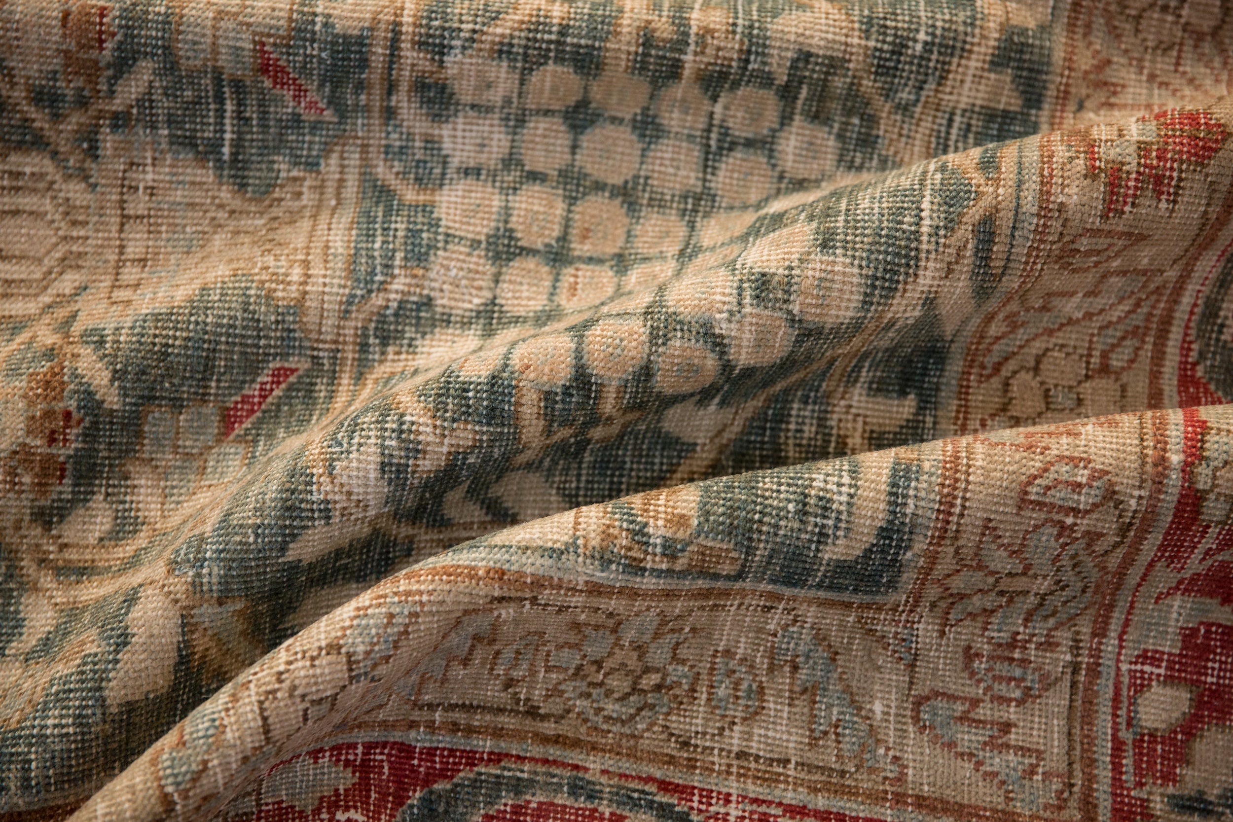 RESERVED 8x11.5 Vintage Distressed Tabriz Carpet