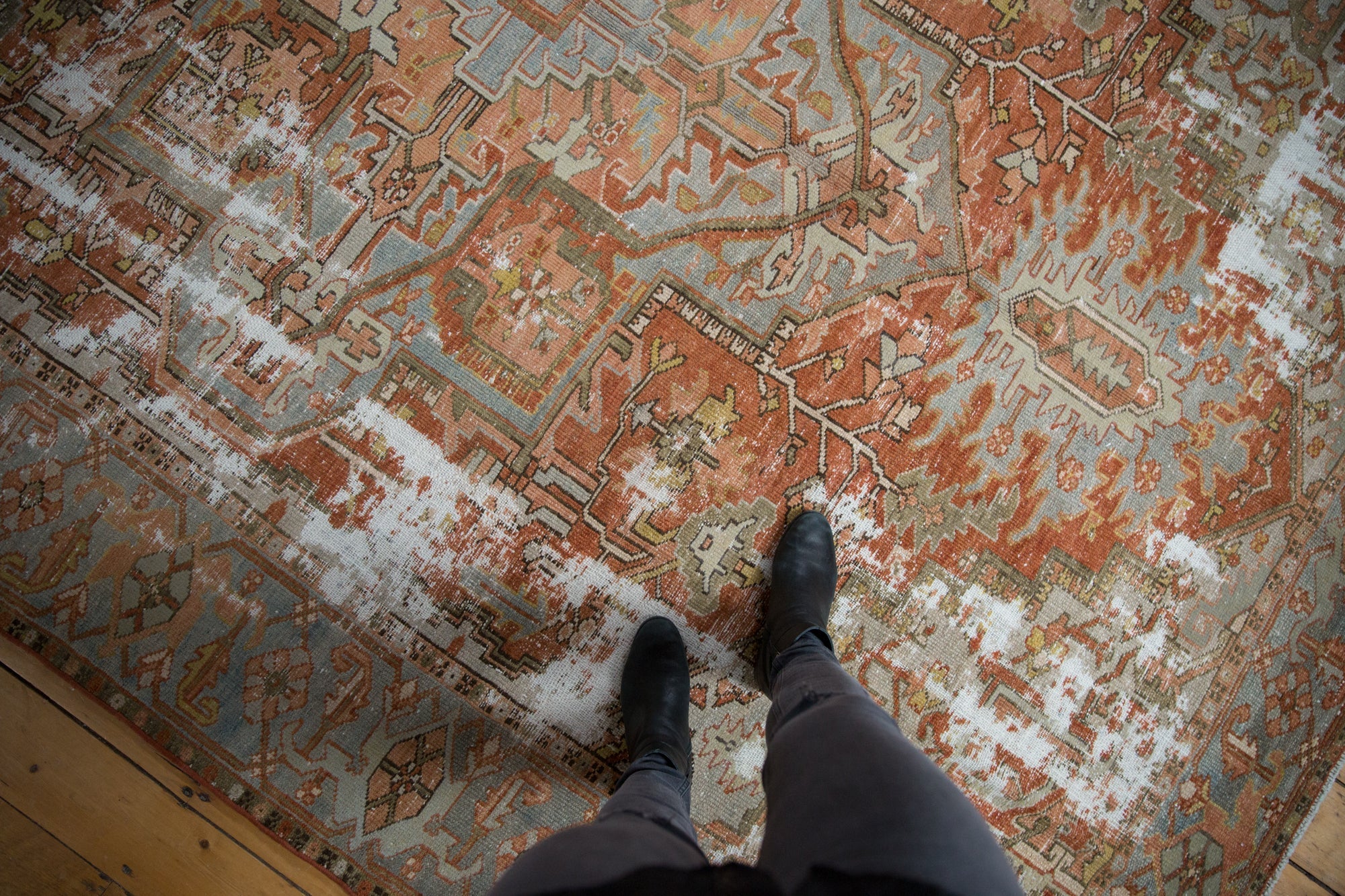 RESERVED 8x11 Antique Distressed Karaja Carpet
