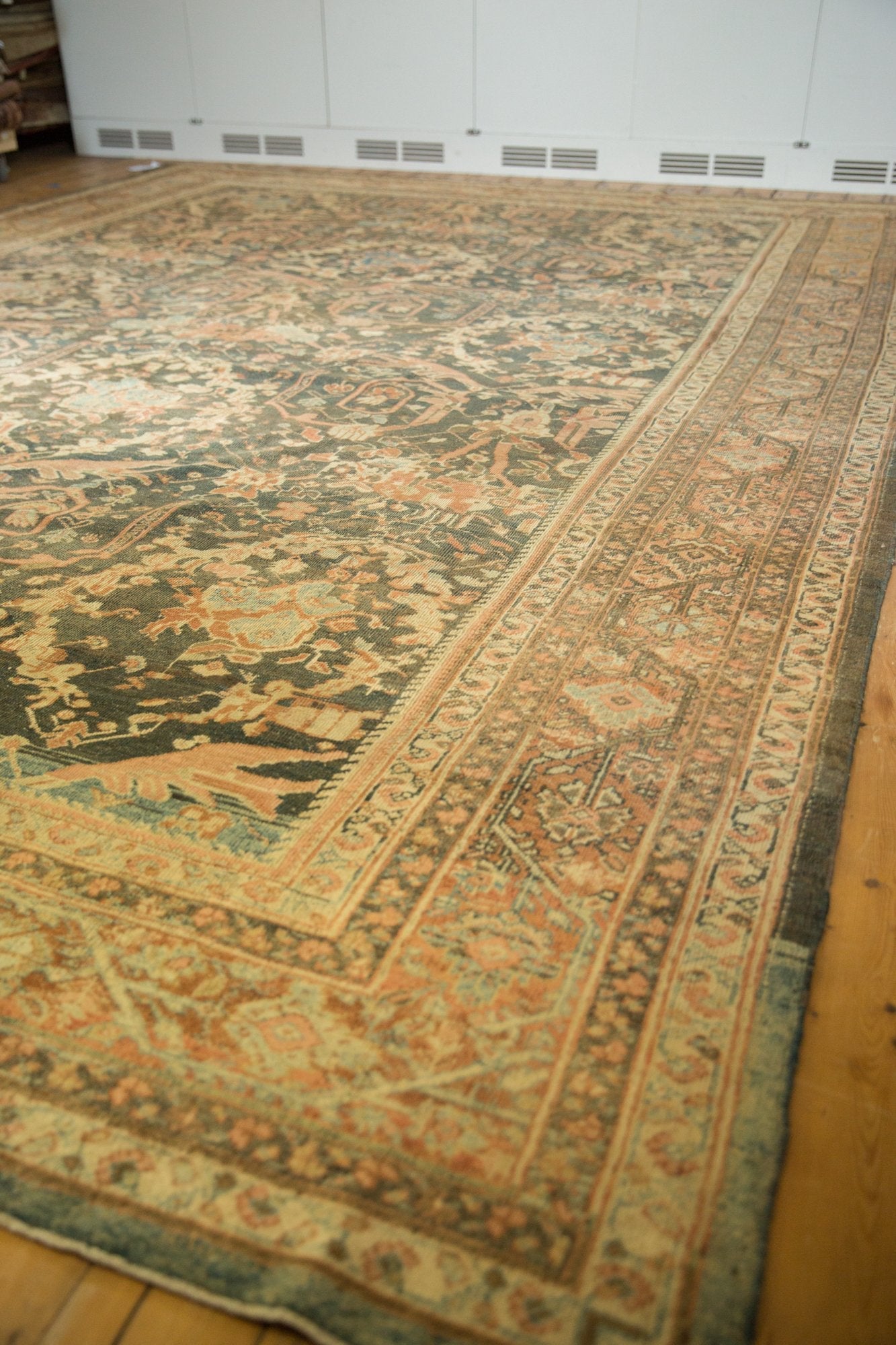 RESERVED 11x15.5 Vintage Distressed Mahal Carpet
