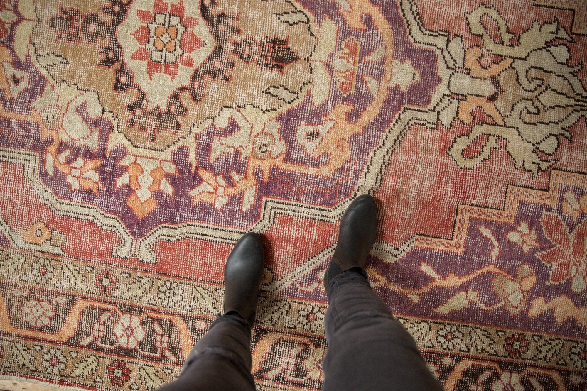 6.5x10.5 Vintage Distressed Oushak Carpet by Old New House® - product image 2 for Resin Society