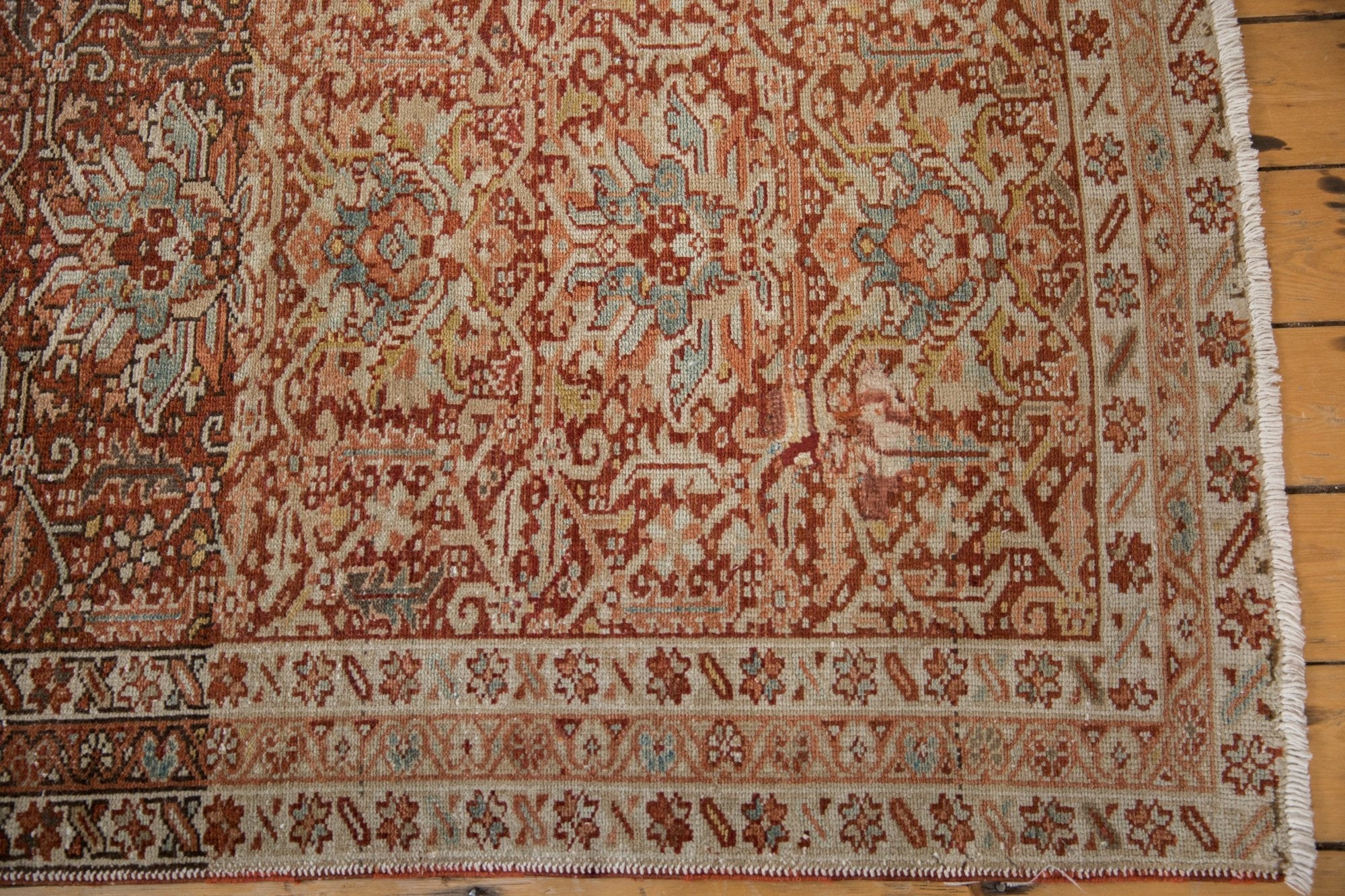 3.5x11 Vintage Distressed Karaja Rug Runner by Old New House® - product image 6 for Resin Society