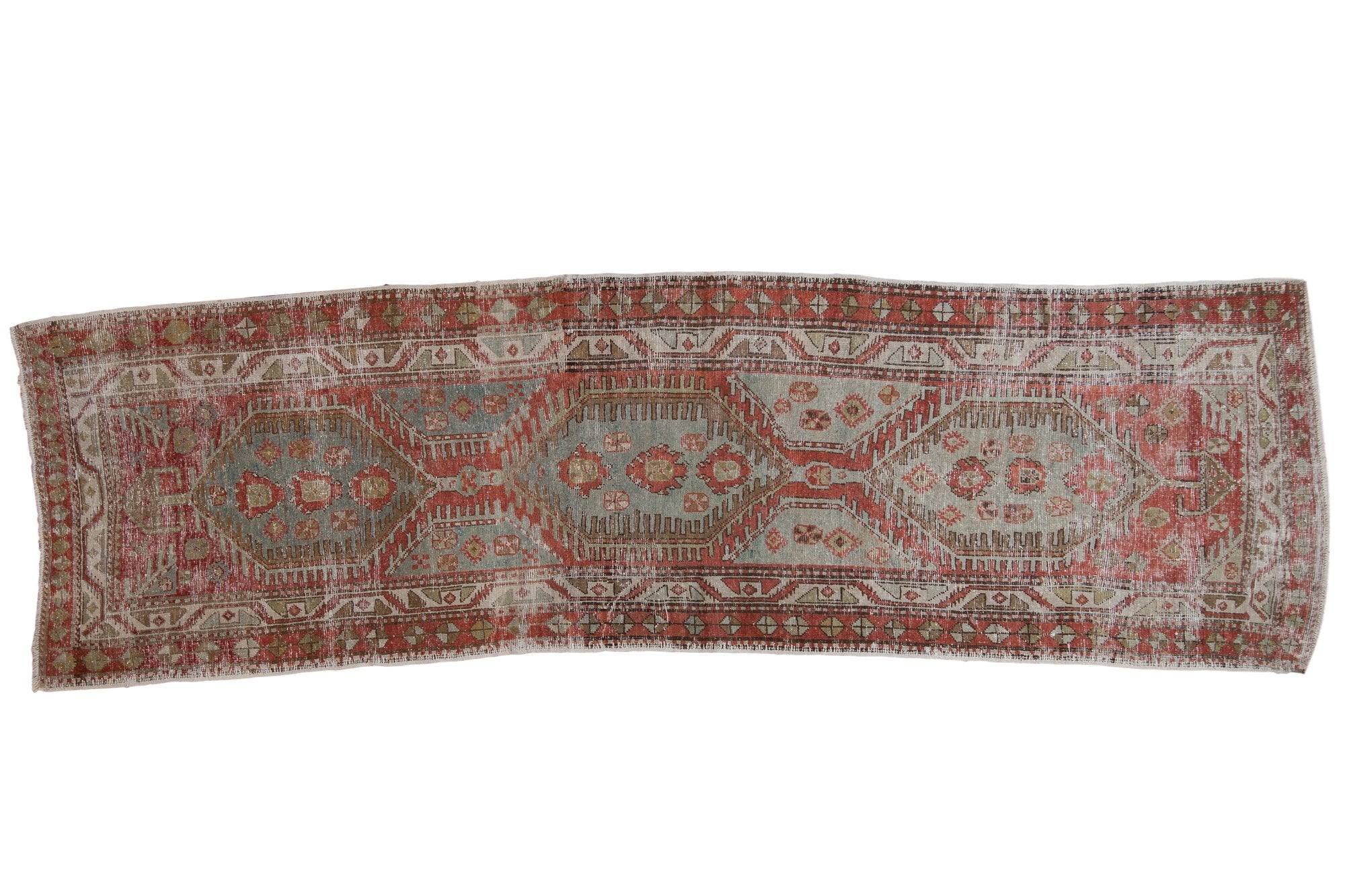 3.5x11 Vintage Distressed Heriz Rug Runner by Old New House® - main product image for Resin Society