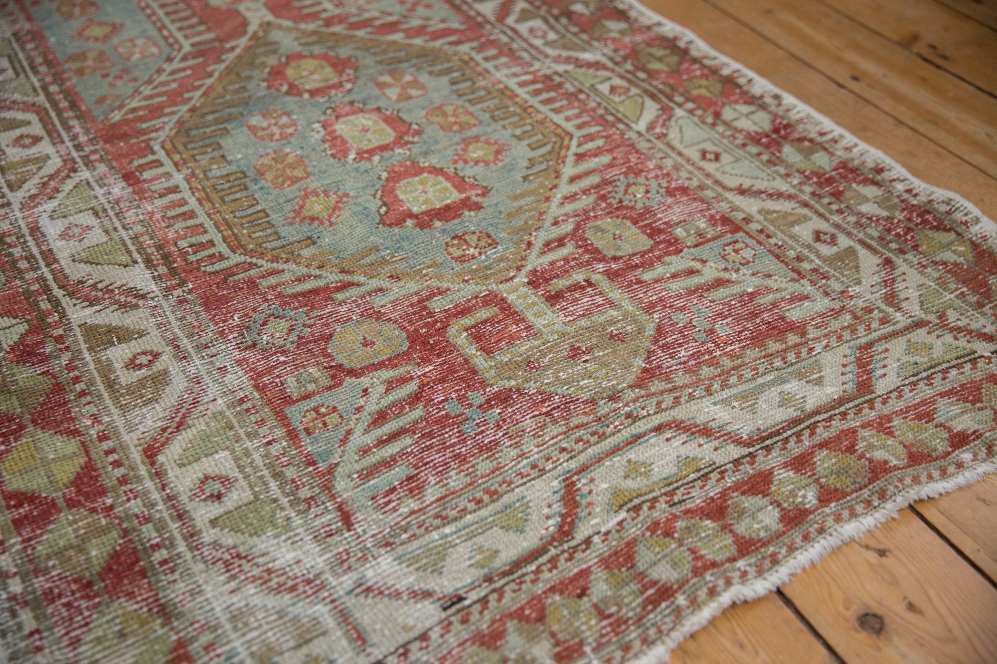 3.5x11 Vintage Distressed Heriz Rug Runner by Old New House® - product image 4 for Resin Society