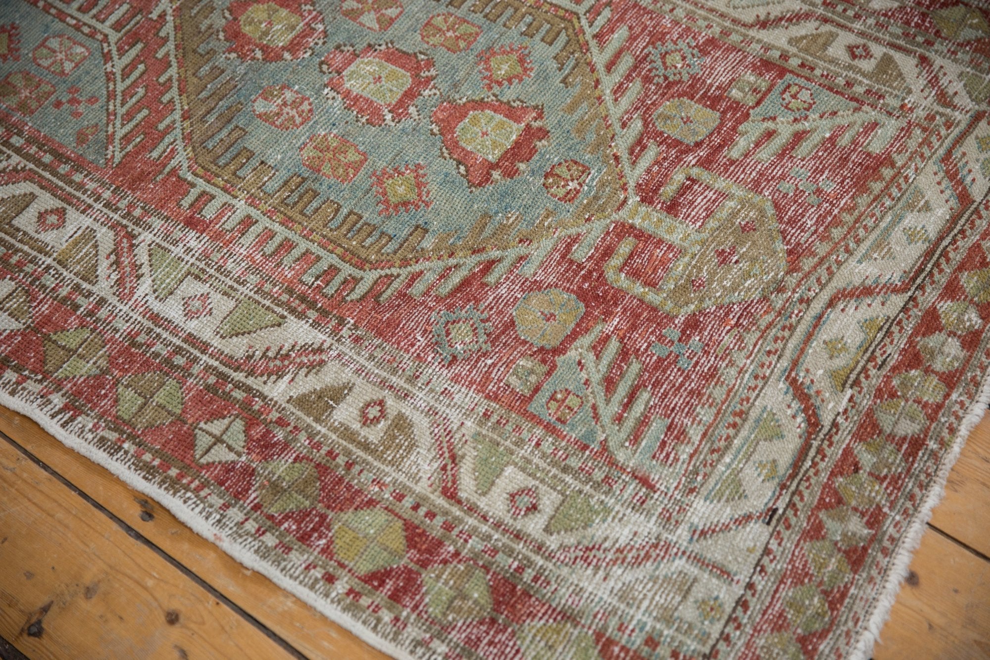 3.5x11 Vintage Distressed Heriz Rug Runner by Old New House® - product image 6 for Resin Society