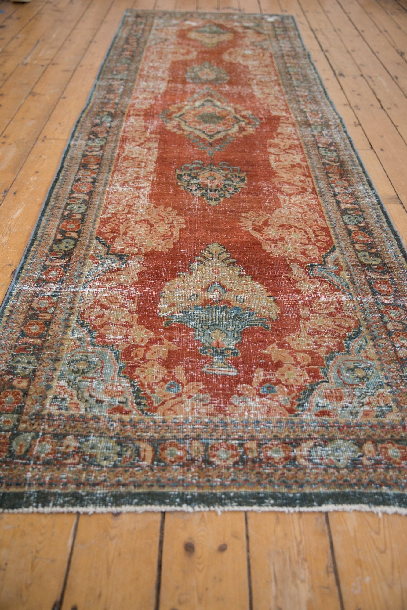 3.5x11.5 Vintage Distressed Mahal Rug Runner by Old New House® - product image 5 for Resin Society