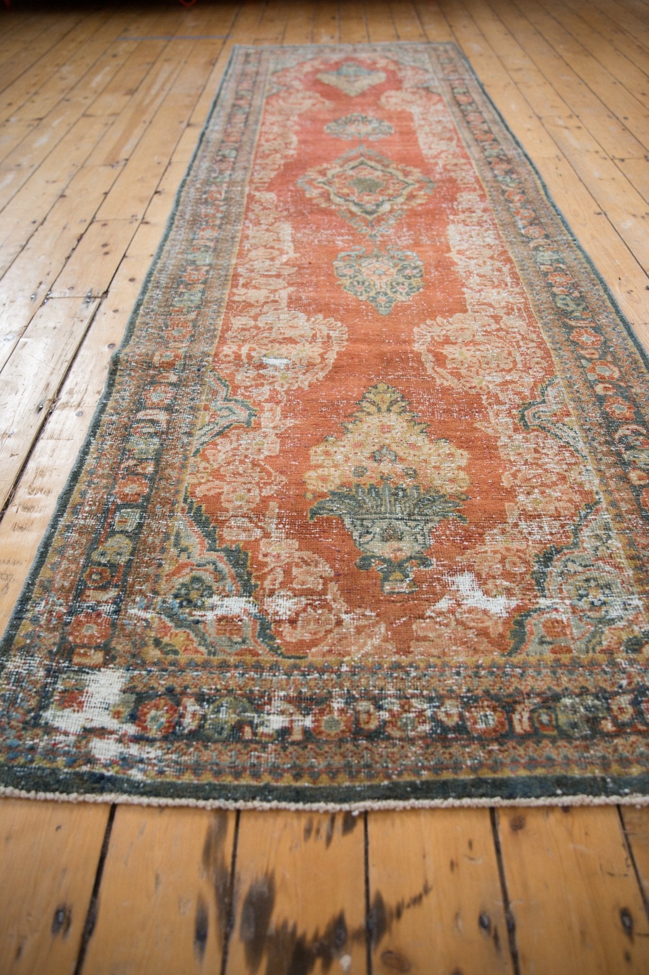 3.5x11.5 Vintage Distressed Mahal Rug Runner by Old New House® - product image 8 for Resin Society