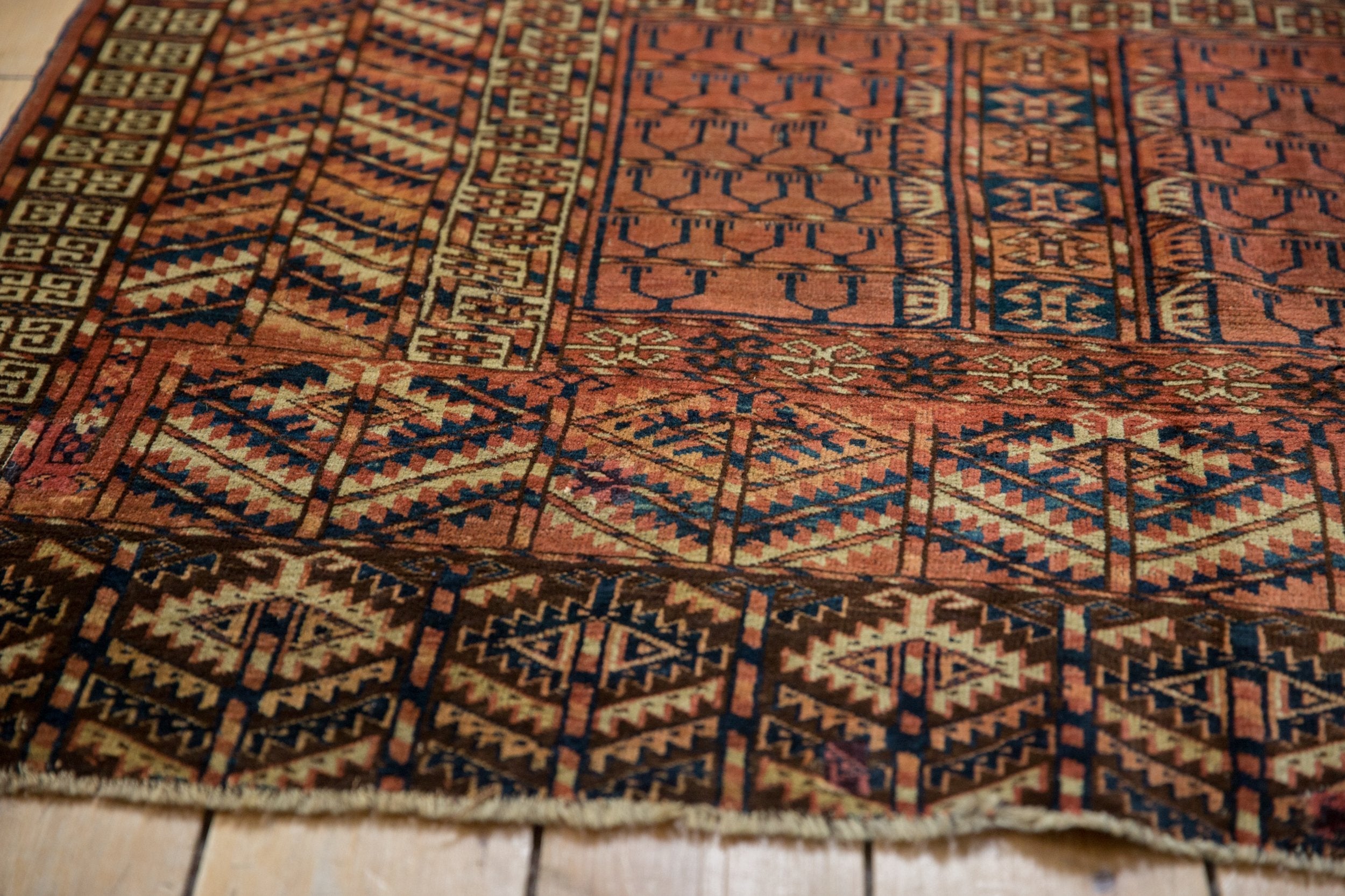 4x5 Antique Turkmen Square Rug by Old New House® - product image 4 for Resin Society