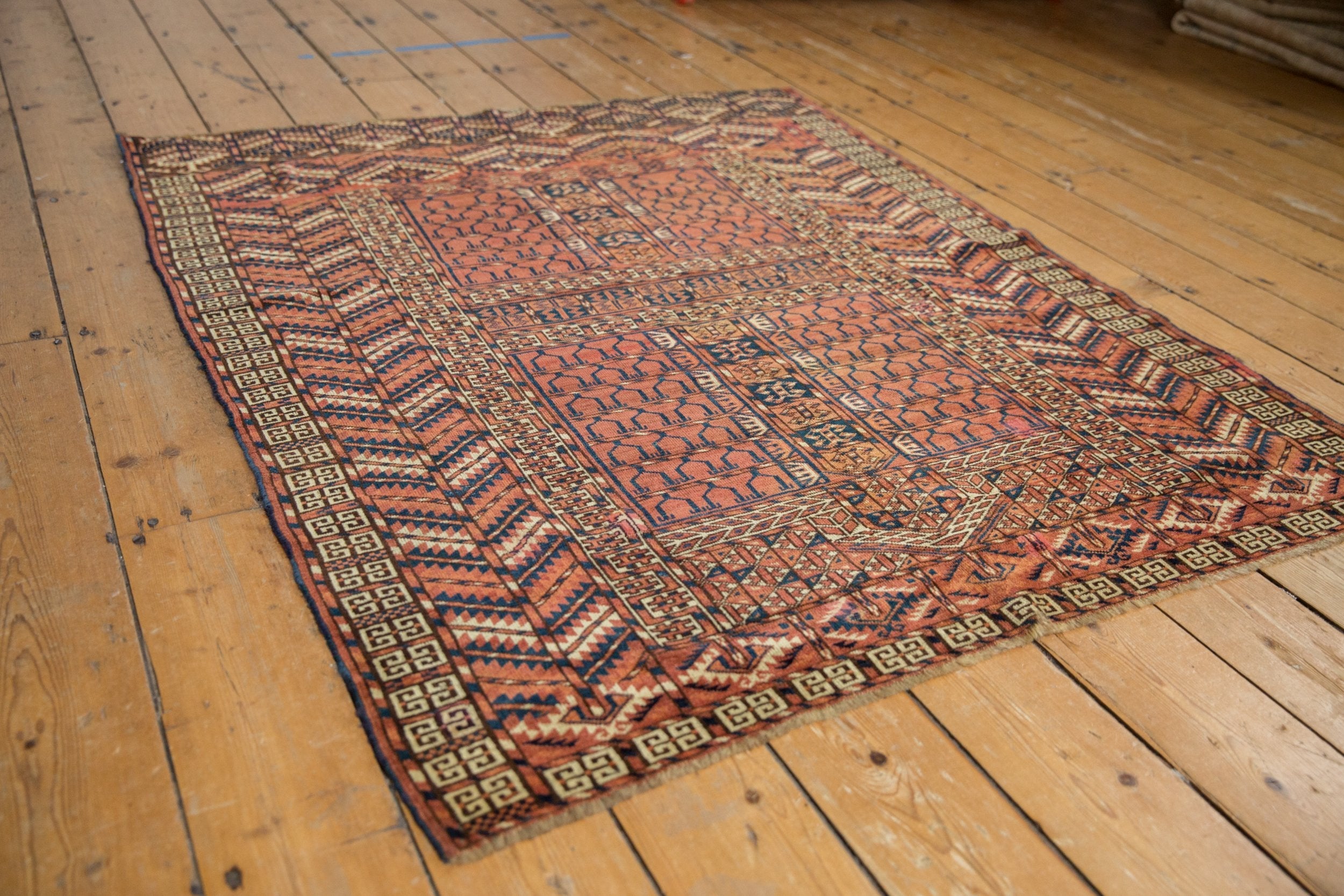 4x5 Antique Turkmen Square Rug by Old New House® - product image 6 for Resin Society