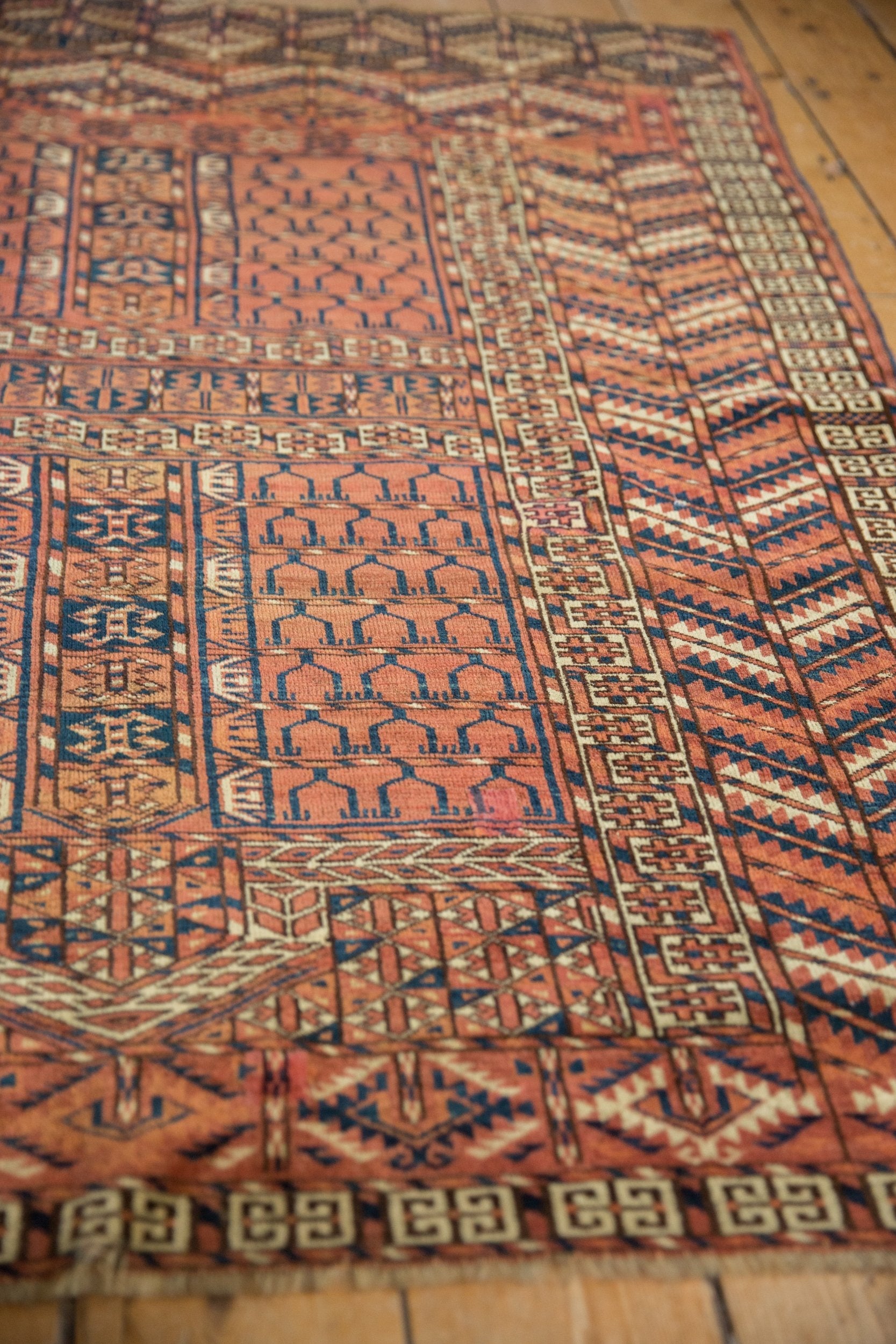 4x5 Antique Turkmen Square Rug by Old New House® - product image 7 for Resin Society