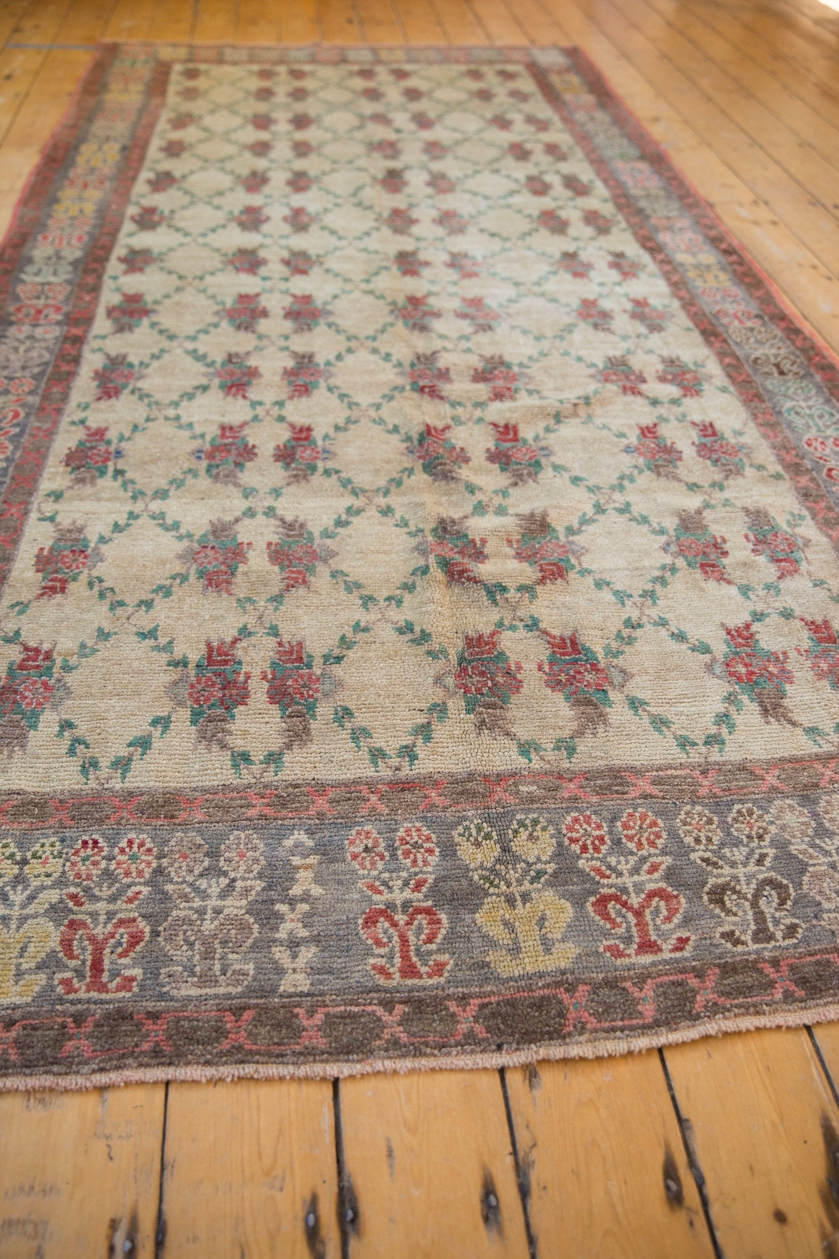 5x11 Vintage Distressed Oushak Rug Runner by Old New House® - product image 7 for Resin Society