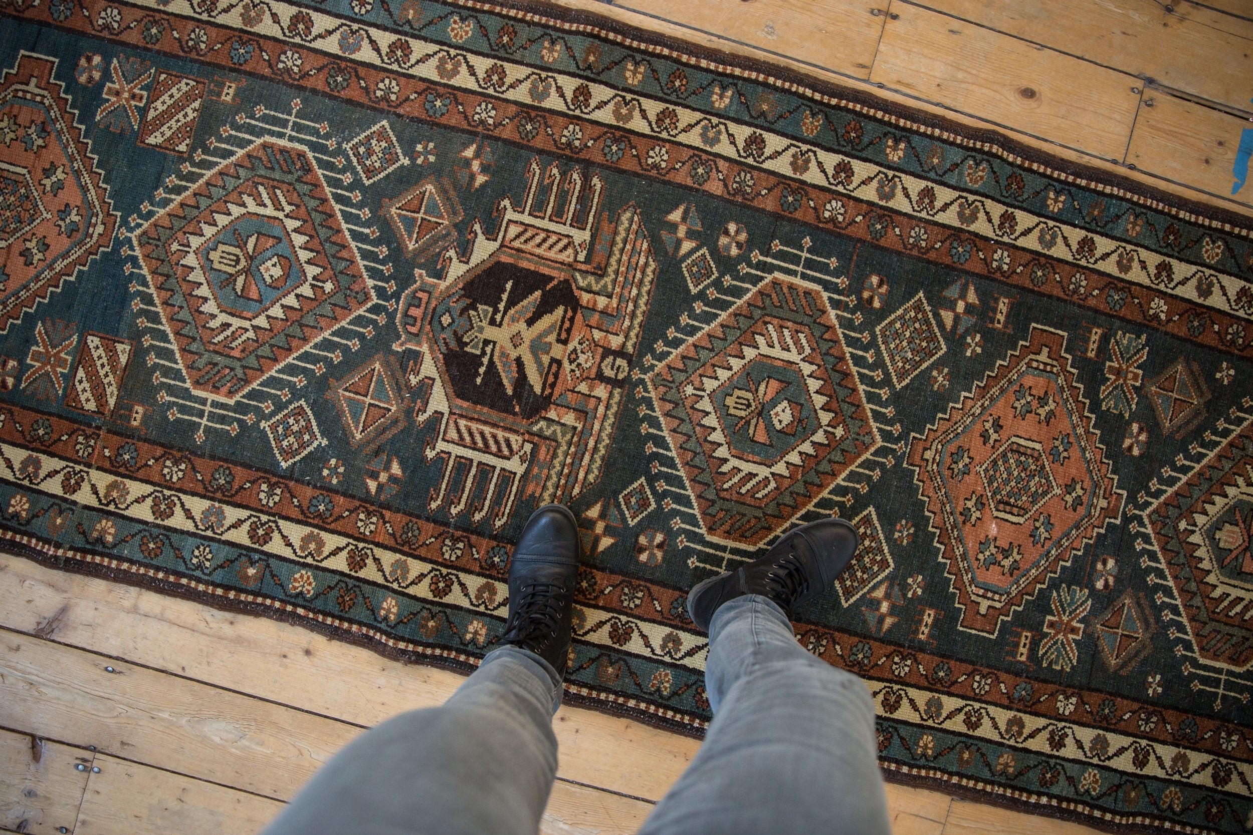 3.5x13.5 Vintage Karaja Rug Runner by Old New House® - product image 2 for Resin Society