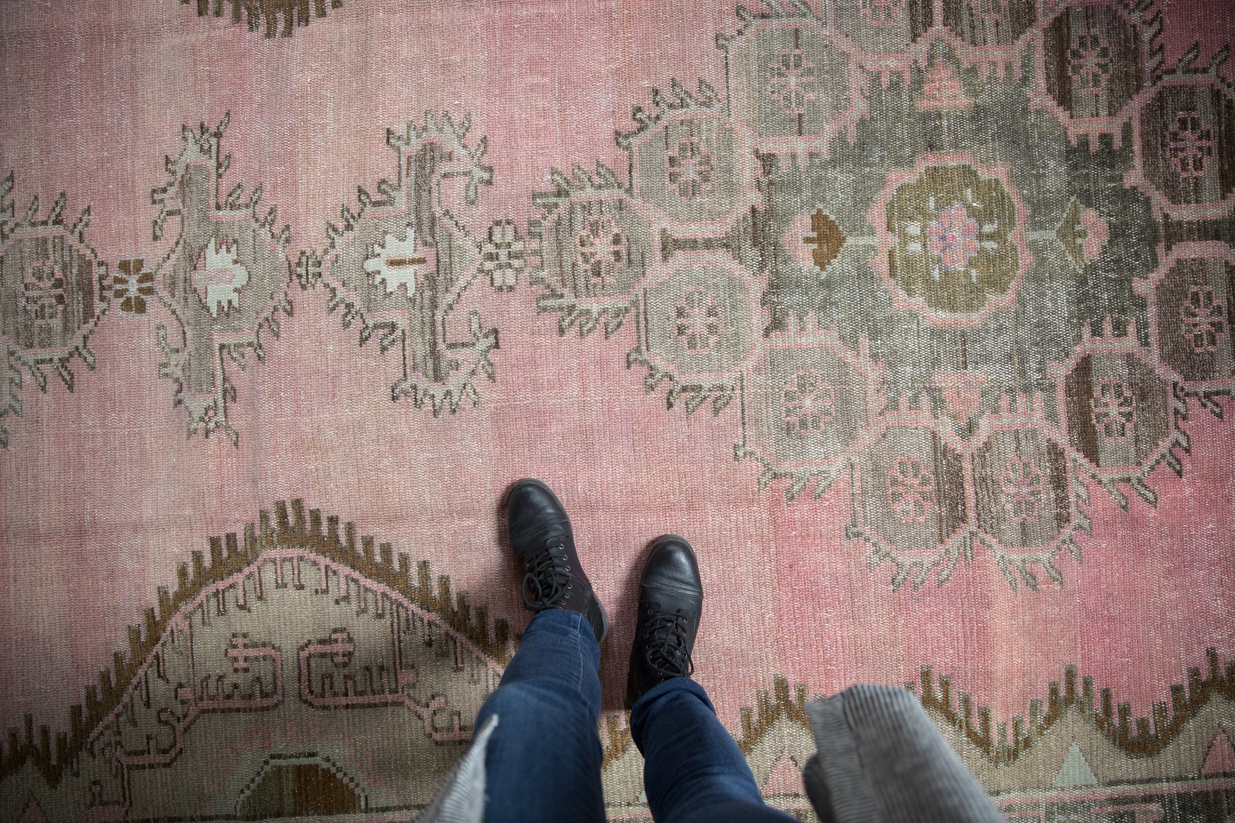 RESERVED 7.5x15.5 Vintage Distressed Kars Carpet Runner