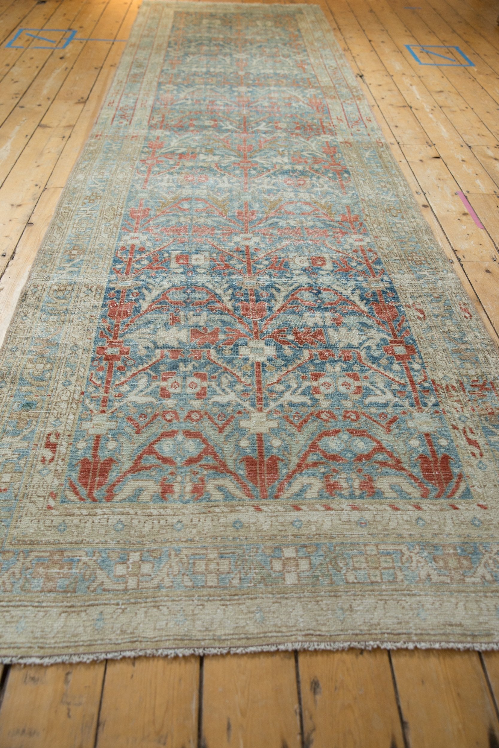 4x13.5 Vintage Distressed Hamadan Rug Runner by Old New House® - product image 3 for Resin Society