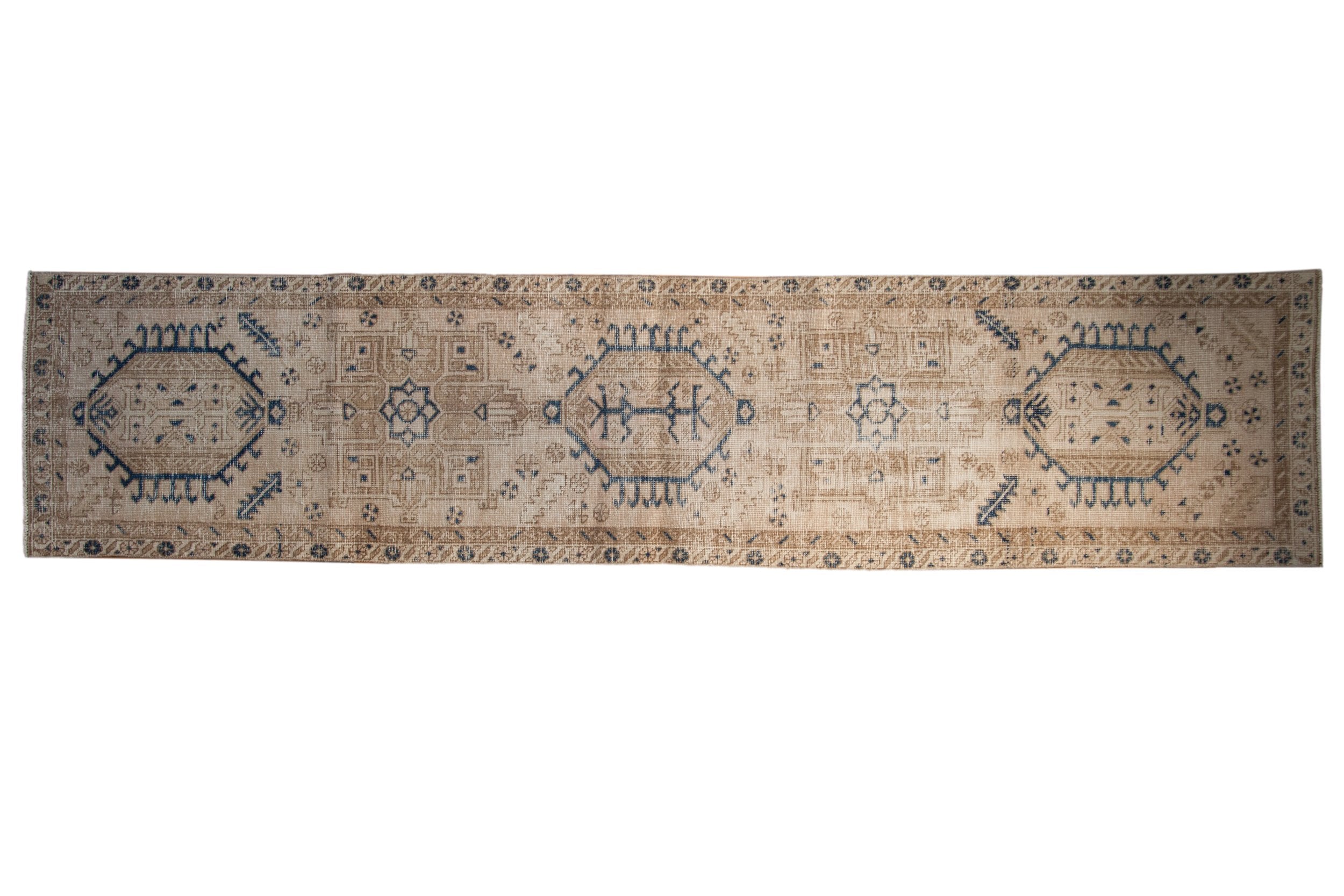 2.5x12 Vintage Distressed Fragment Karaja Rug Runner by Old New House® - main product image for Resin Society