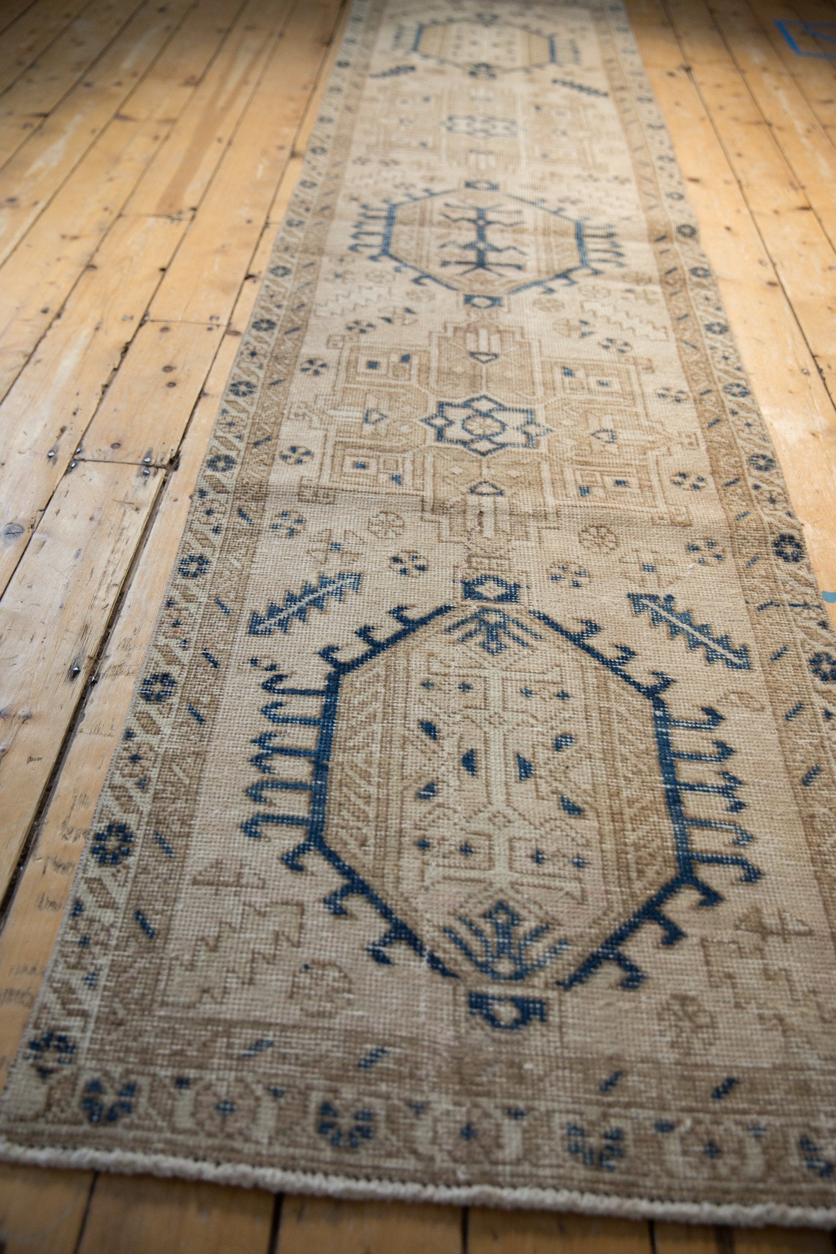 2.5x12 Vintage Distressed Fragment Karaja Rug Runner by Old New House® - product image 3 for Resin Society