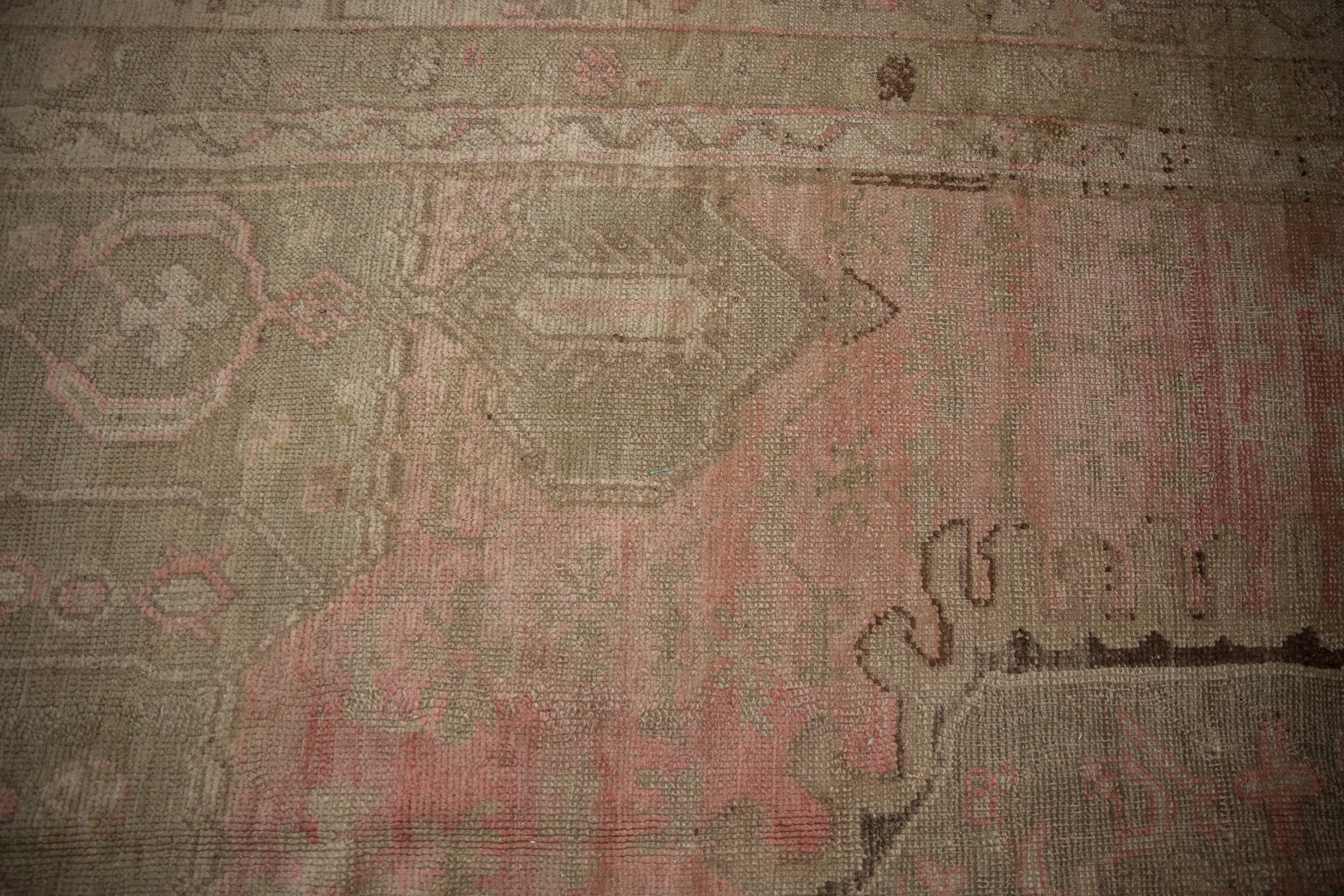 15.5x19.5 Vintage Distressed Oushak Carpet by Old New House® - product image 3 for Resin Society