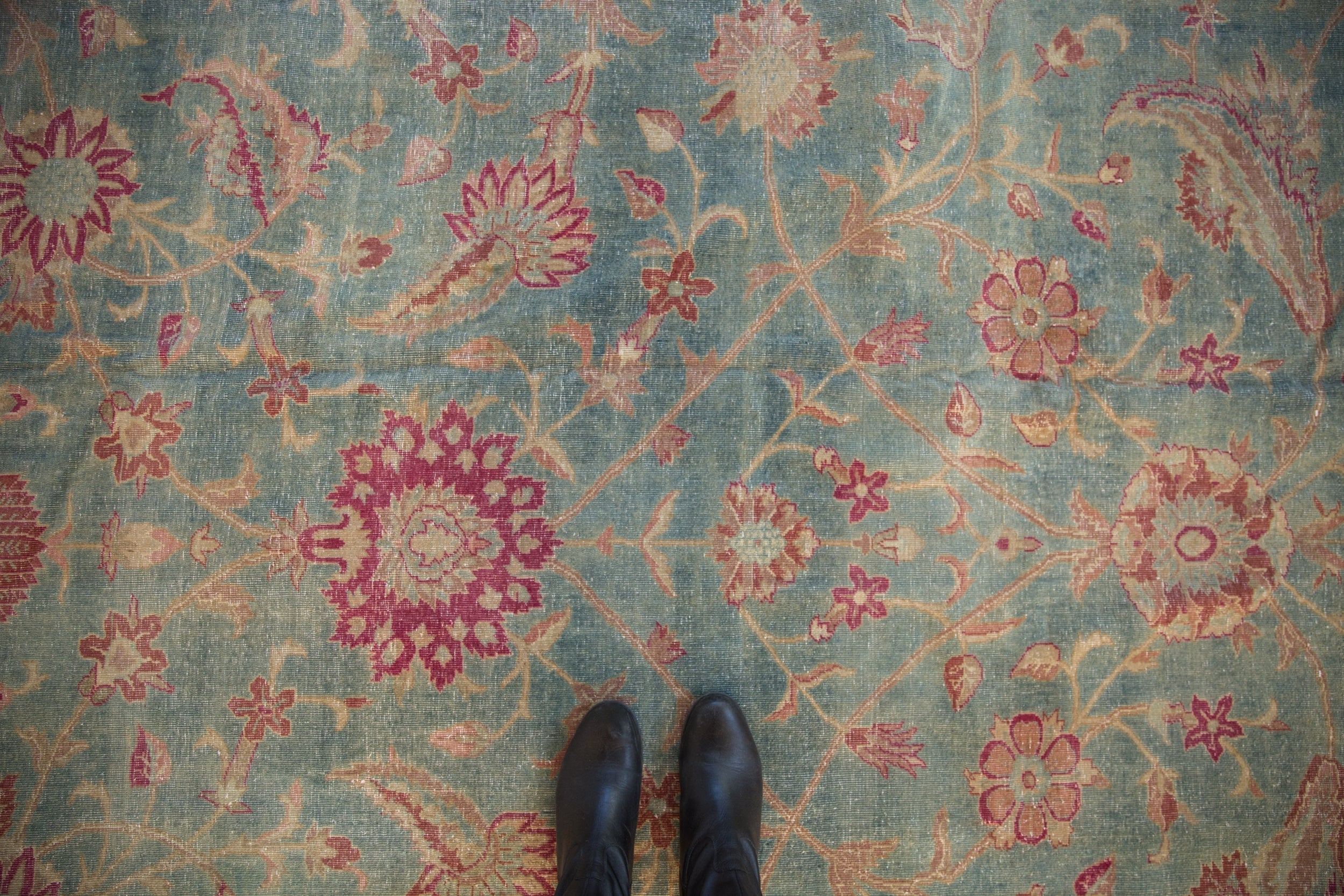 11.5x17 Vintage Distressed Yezd Carpet by Old New House® - product image 2 for Resin Society
