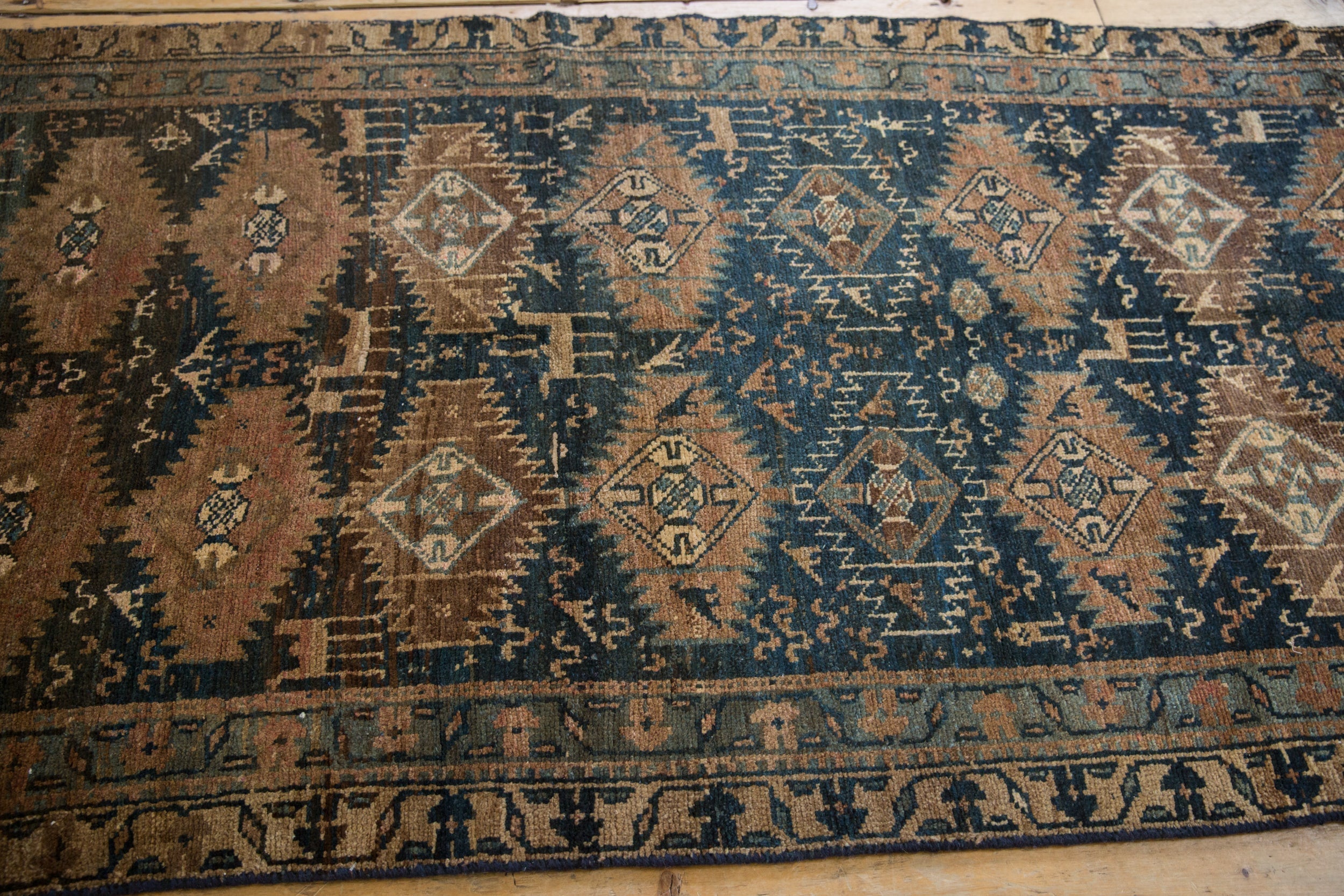 4x10.5 Vintage Distressed Kurd Rug Runner by Old New House® - product image 5 for Resin Society