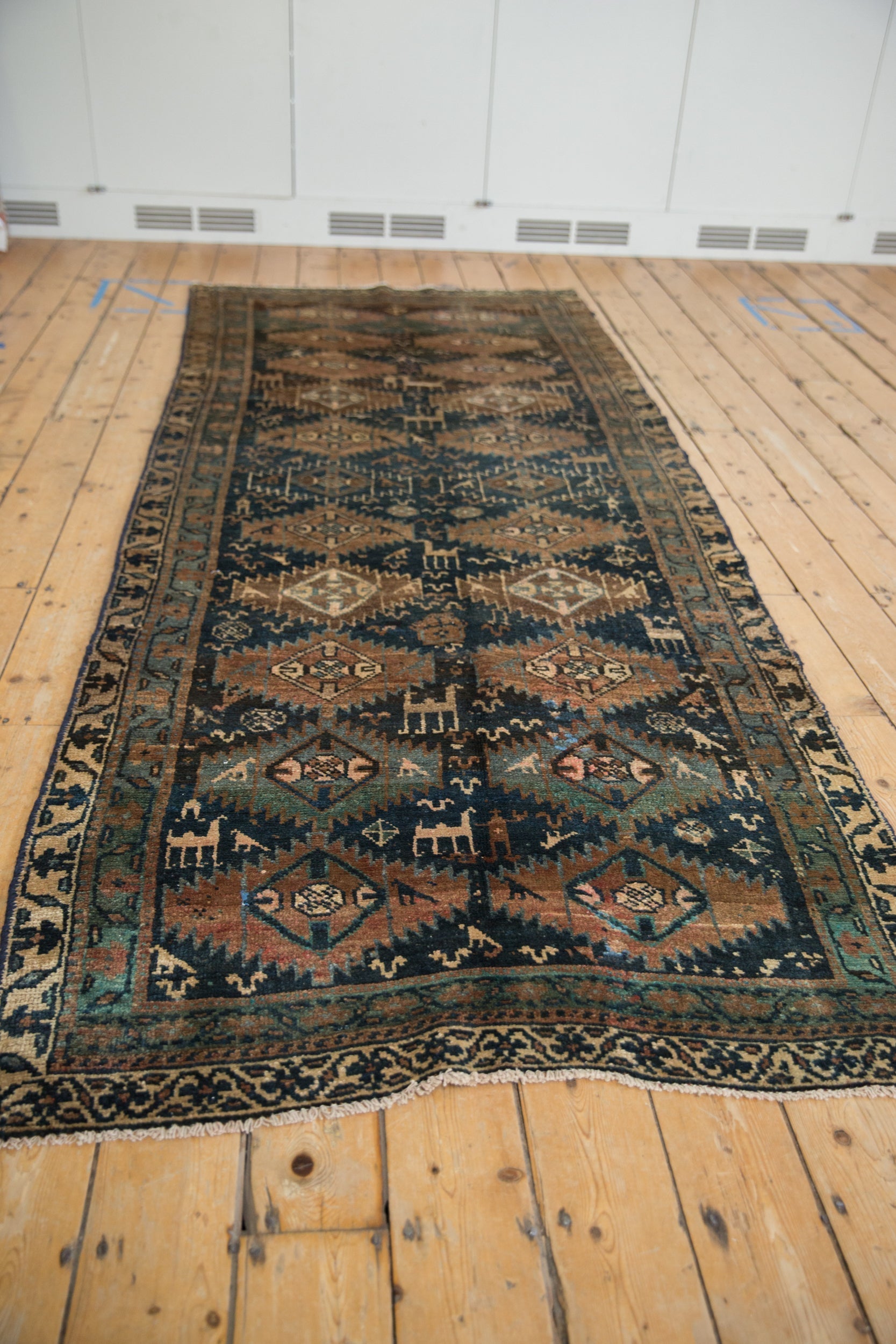 4x10.5 Vintage Distressed Kurd Rug Runner by Old New House® - product image 7 for Resin Society