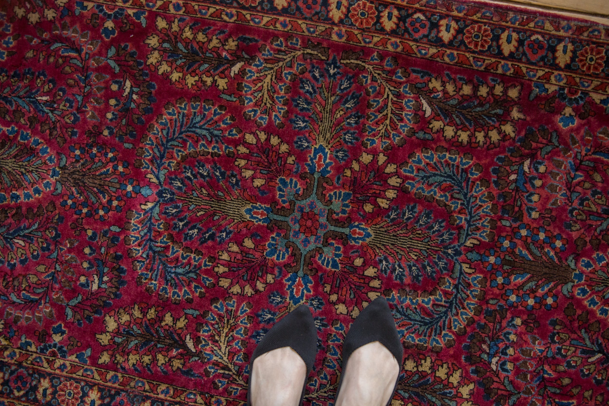 2.5x5 Vintage American Sarouk Rug Runner by Old New House® - product image 2 for Resin Society