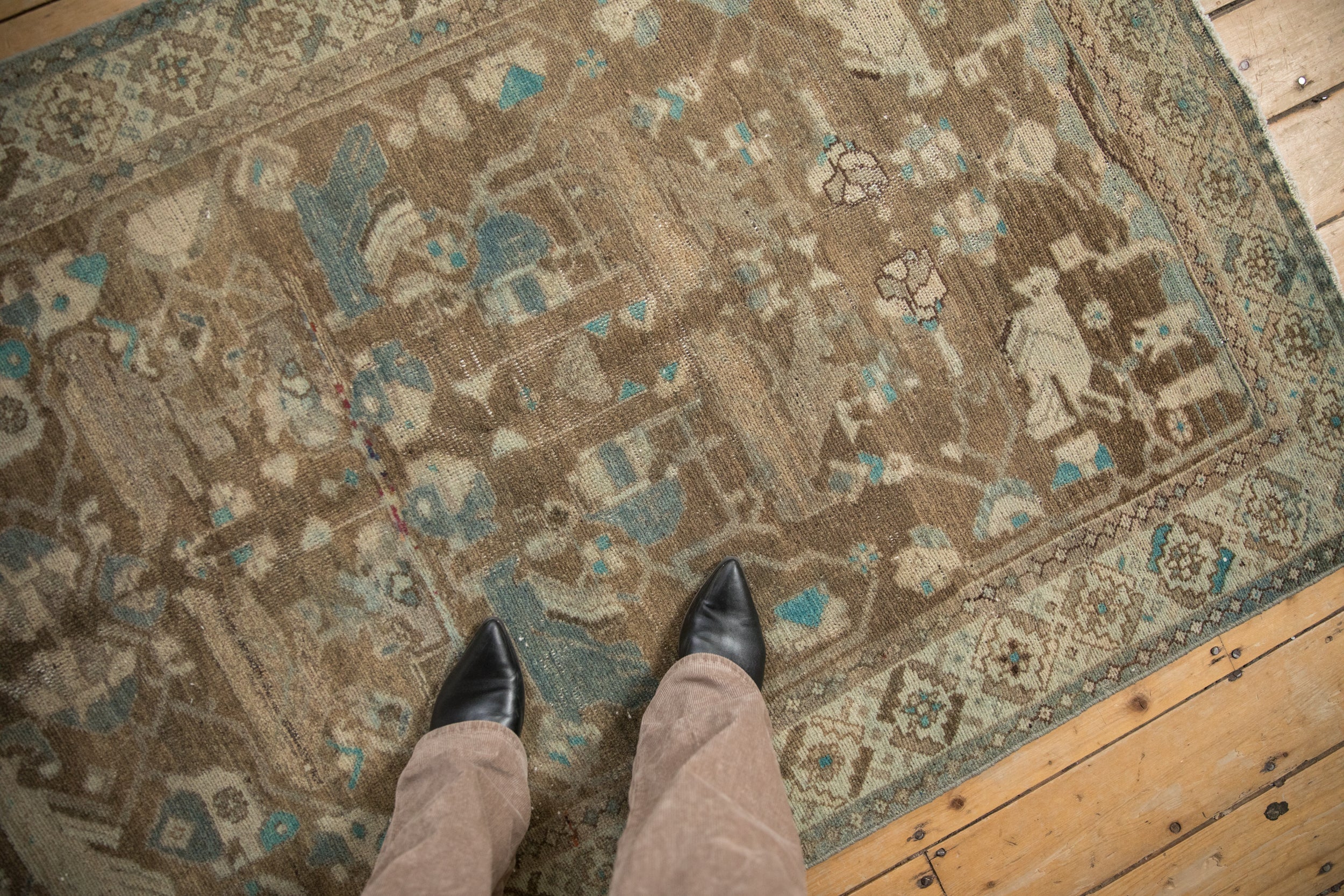4x6.5 Vintage Distressed Hamadan Rug by Old New House® - product image 2 for Resin Society