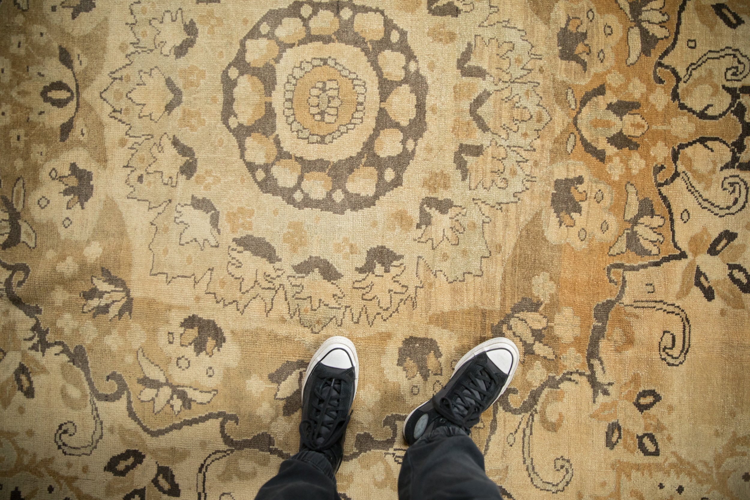 RESERVED 7x11.5 Vintage Distressed Kars Carpet