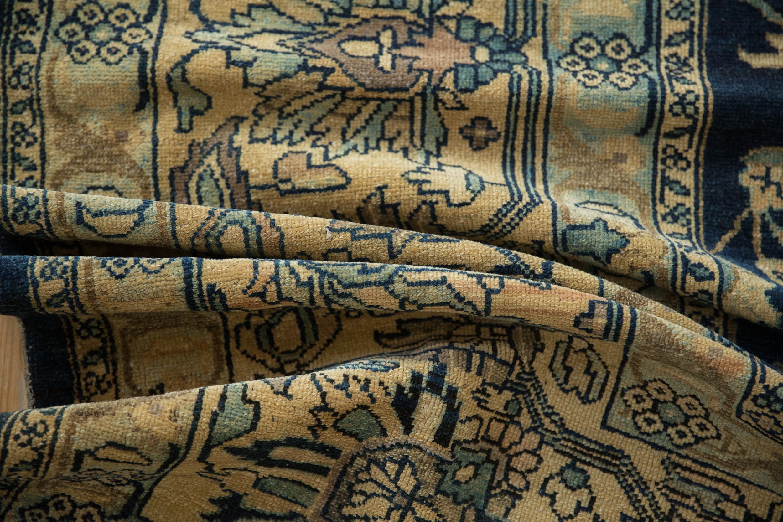 10.5x16.5 Vintage Distressed Tea Washed Lilihan Carpet by Old New House® - product image 11 for Resin Society