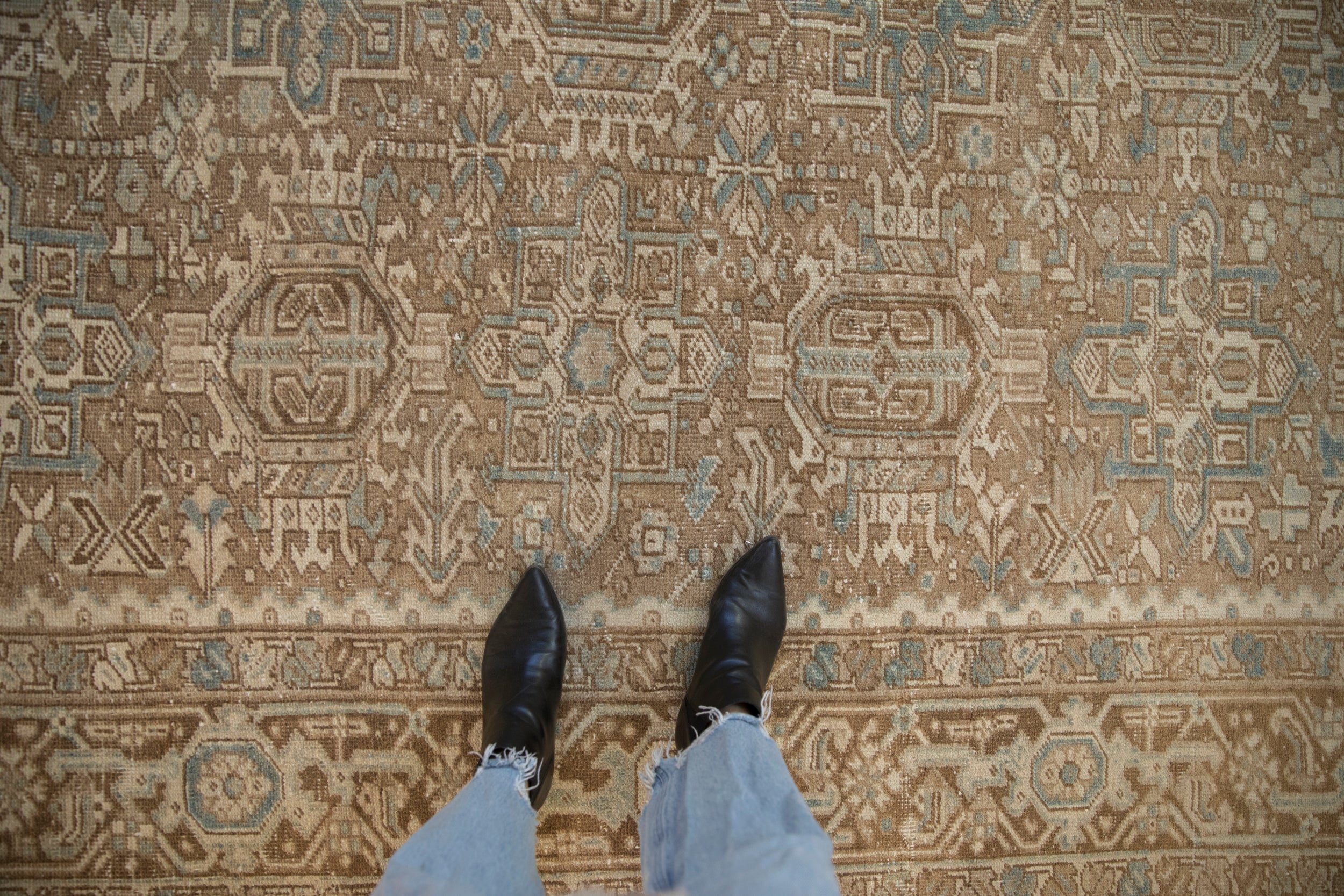 7.5x10 Vintage Distressed Heriz Carpet by Old New House® - product image 2 for Resin Society