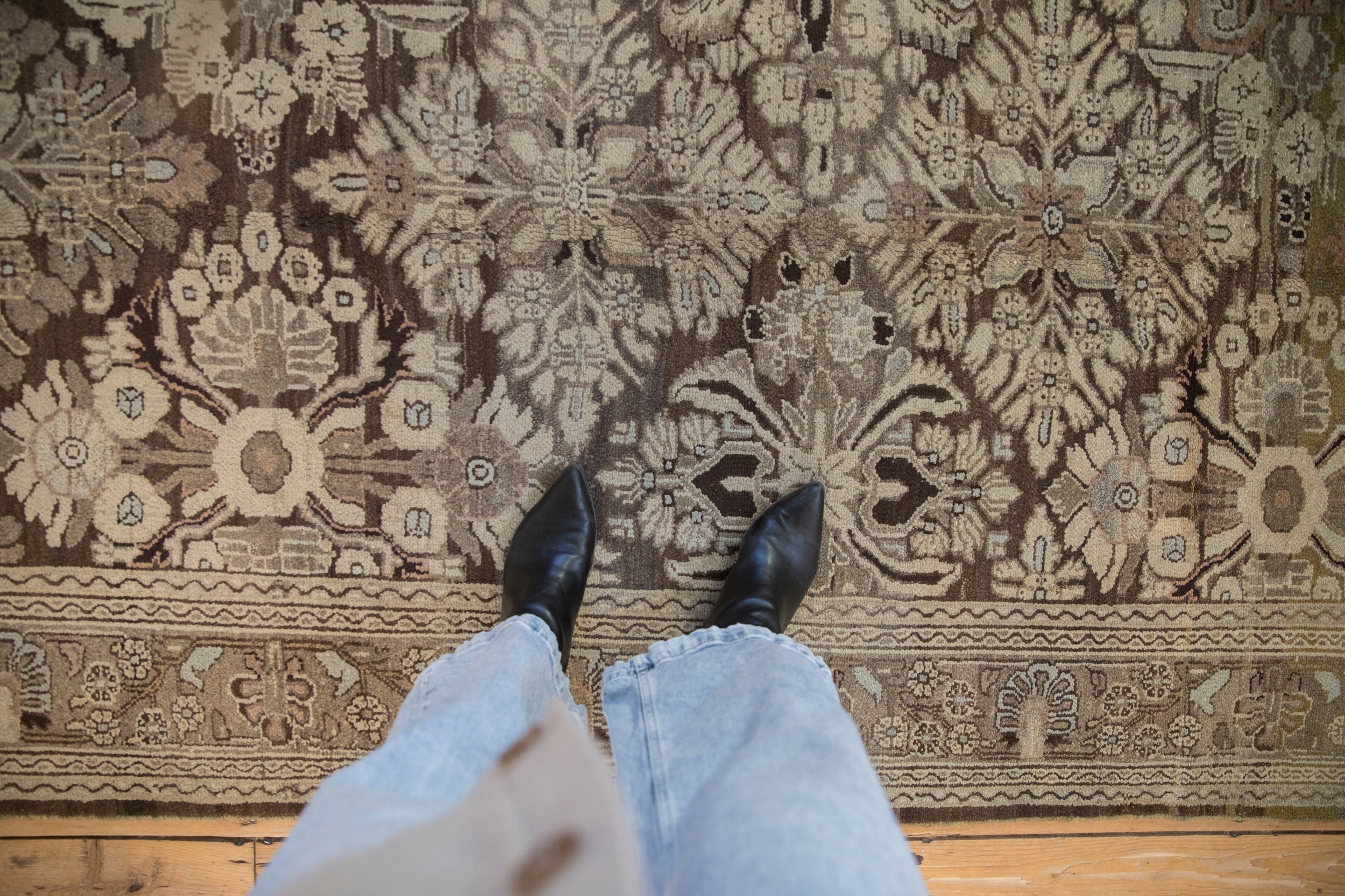 7x10.5 Vintage Distressed Bibikabad Carpet by Old New House® - product image 2 for Resin Society