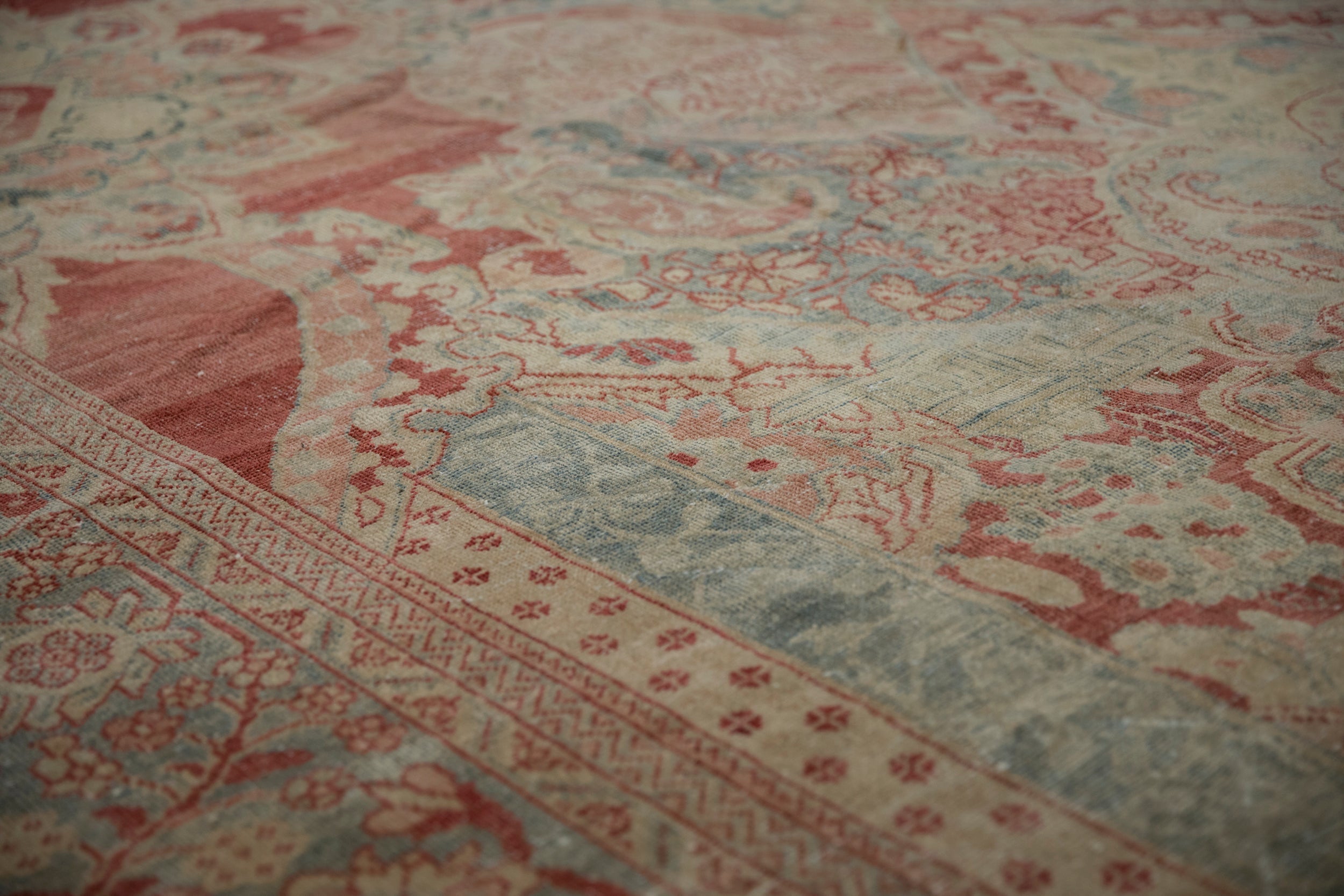 10.5x17.5 Vintage Distressed Mahal Carpet by Old New House® - product image 5 for Resin Society