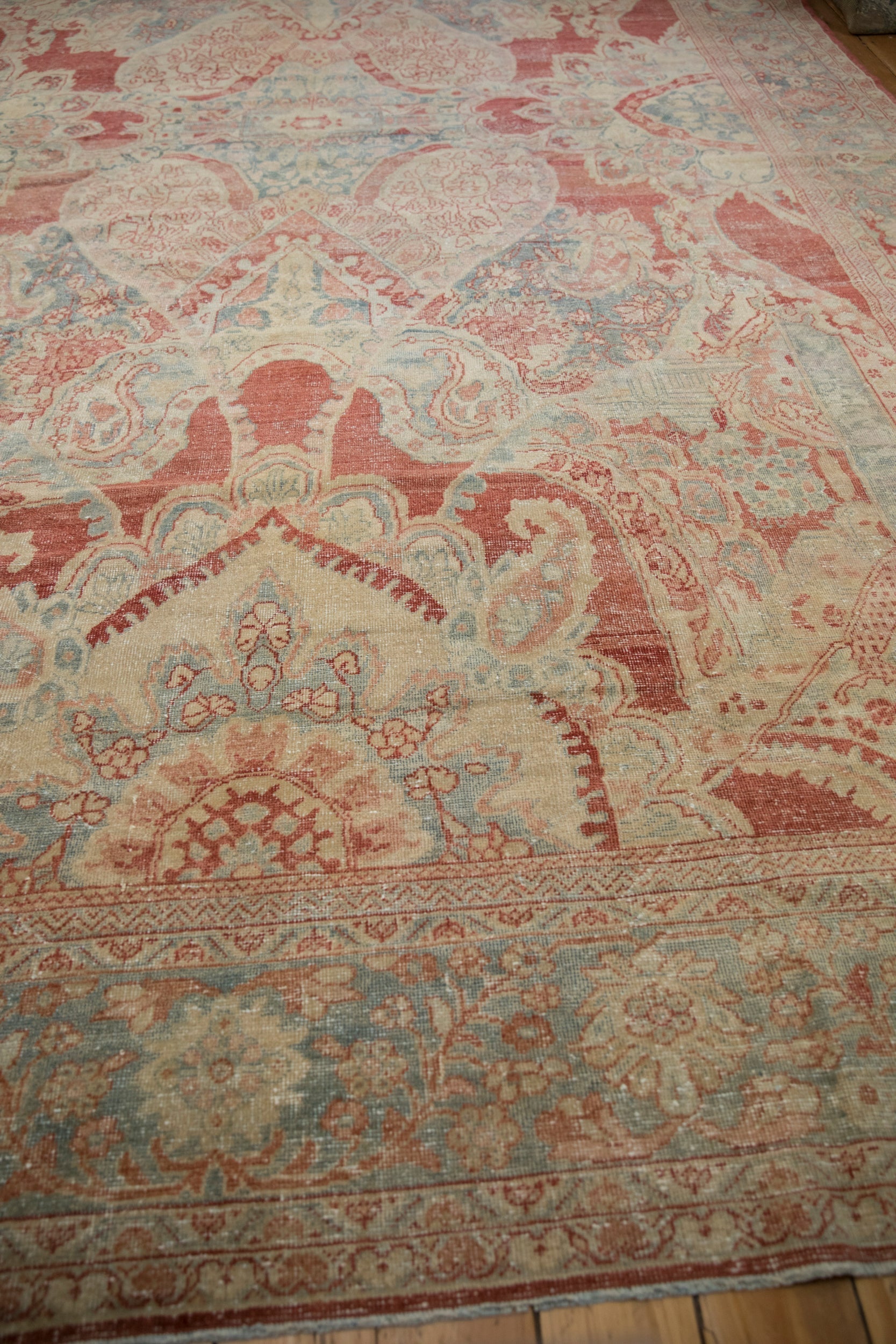 10.5x17.5 Vintage Distressed Mahal Carpet by Old New House® - product image 6 for Resin Society
